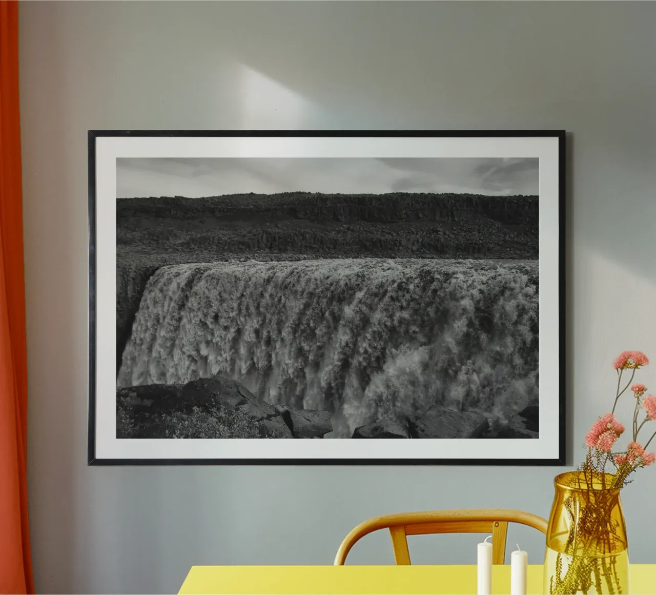 Rive gauche de la cascade de Dettifoss en Islande - Scène majestueuse hahnemühle de Ben & Clo creations