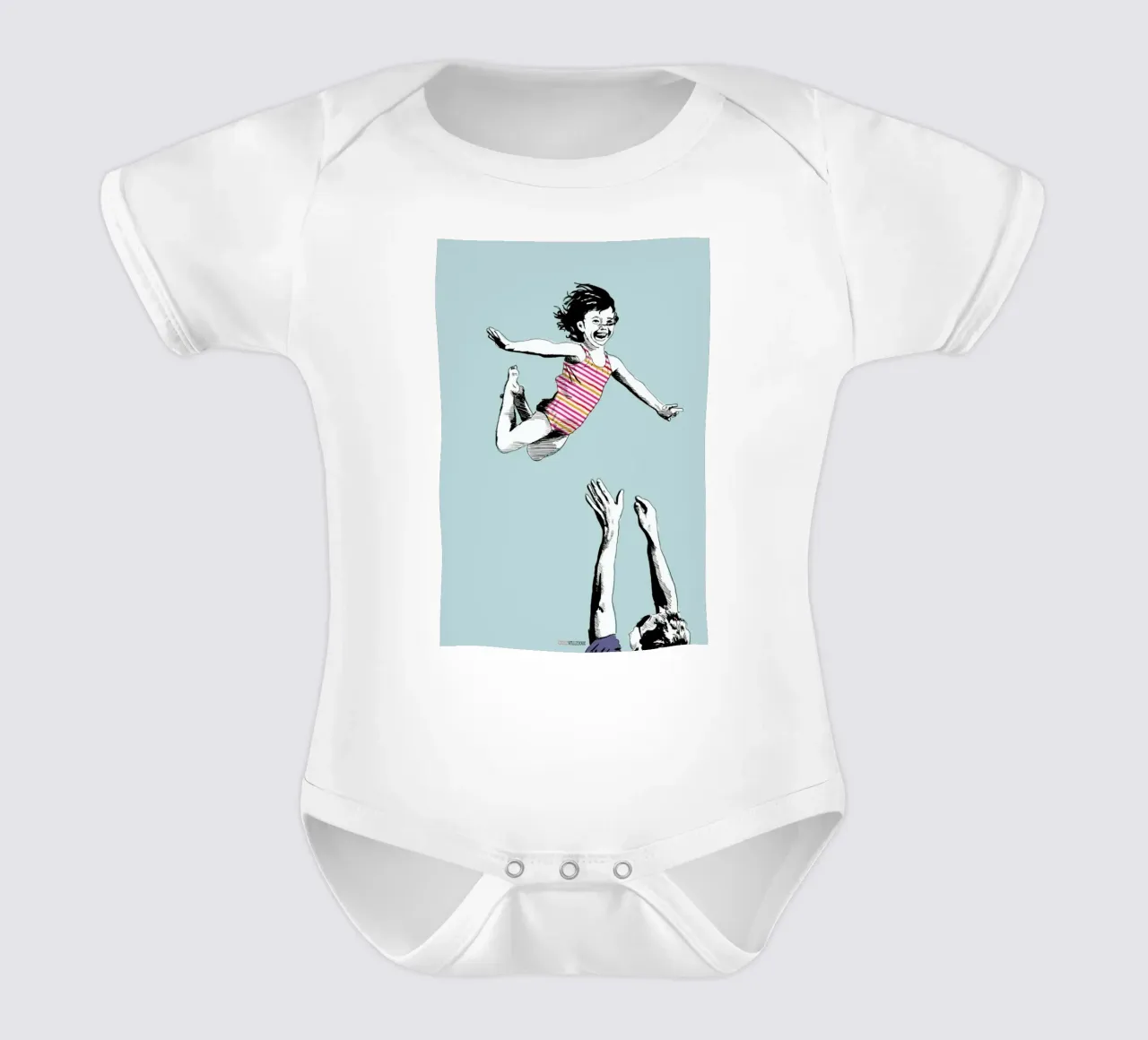 Jump For Joy body neonato maniche corte da La Belette Rose