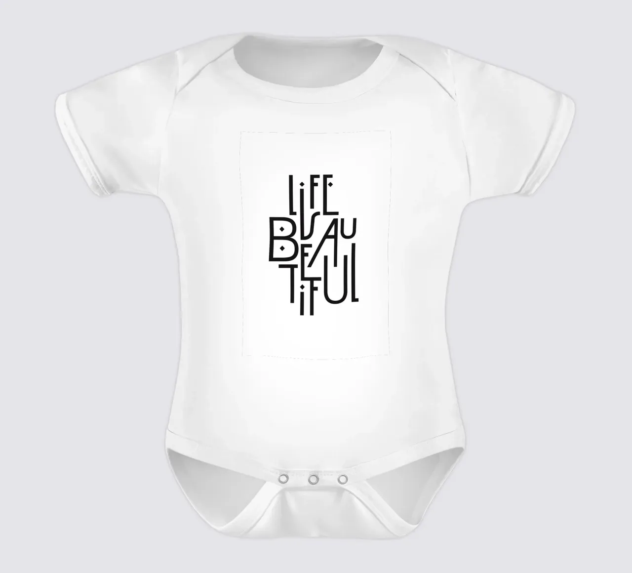 Life is beautiful babyrompertje korte mouwen van Amy & Kurt