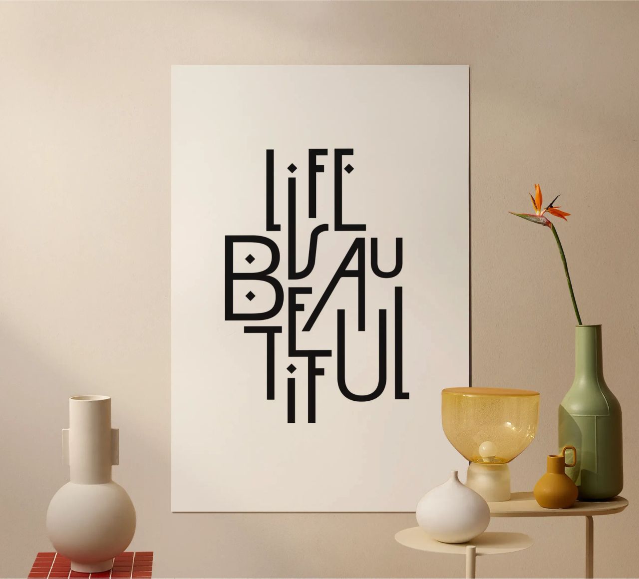 Life is beautiful poster de Amy & Kurt
