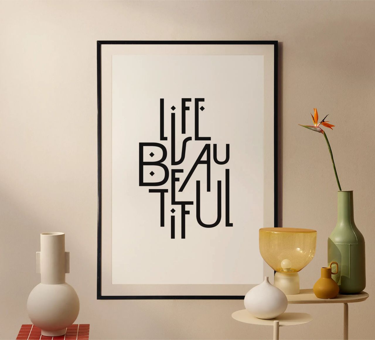 Life is beautiful poster de Amy & Kurt