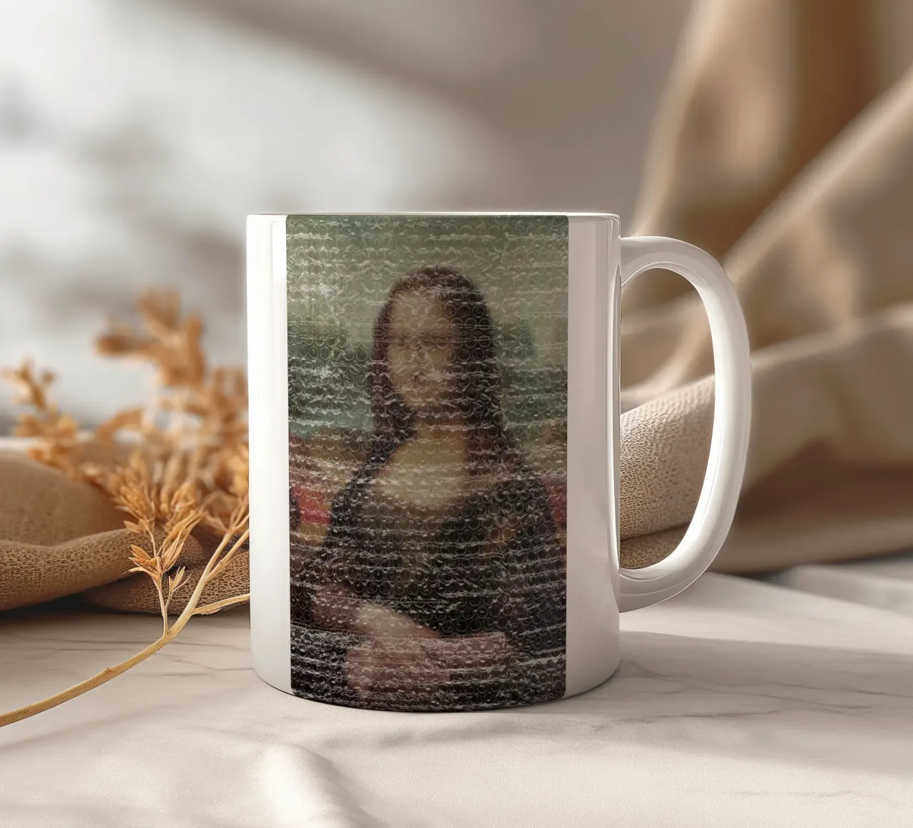 Mona Lisa tazza in ceramica da Amy & Kurt