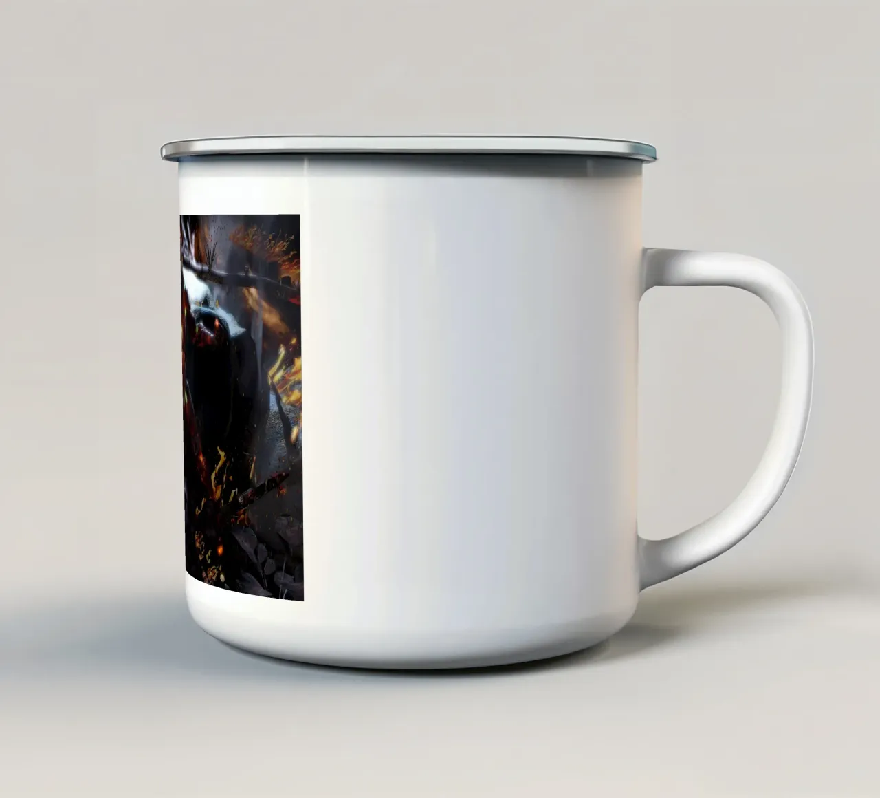 Rosalie - Cyber Lycan Meta Howler tazza in smalto da the-witcher