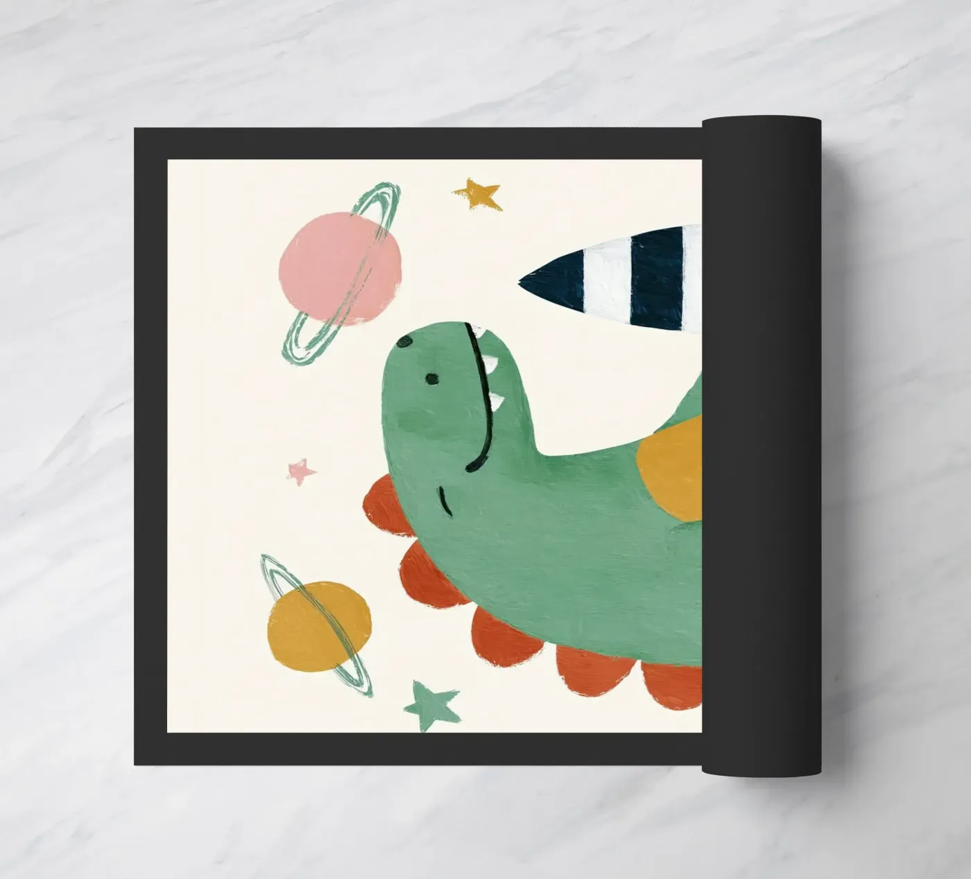 Space Dino doormat by Lilo