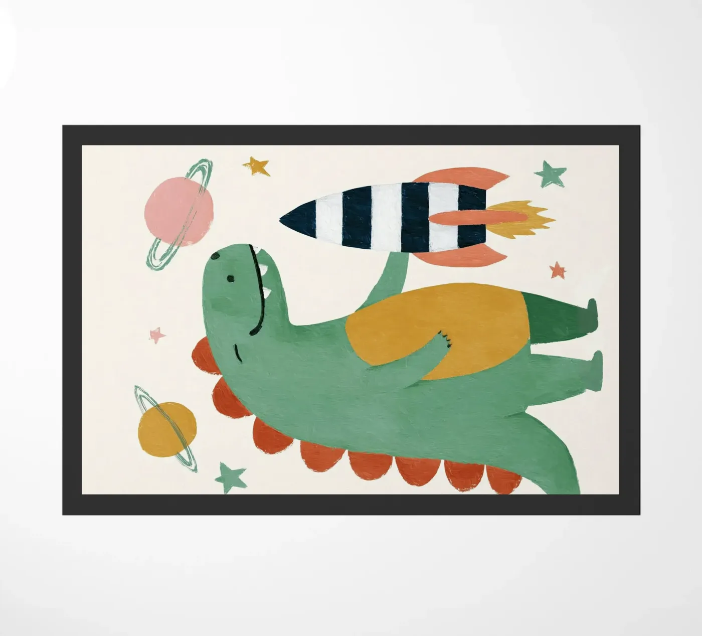Space Dino doormat by Lilo
