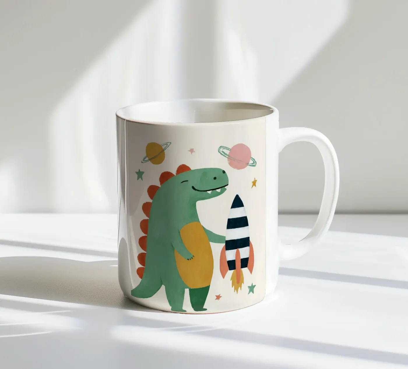 Space Dino ceramic mug by Lilo