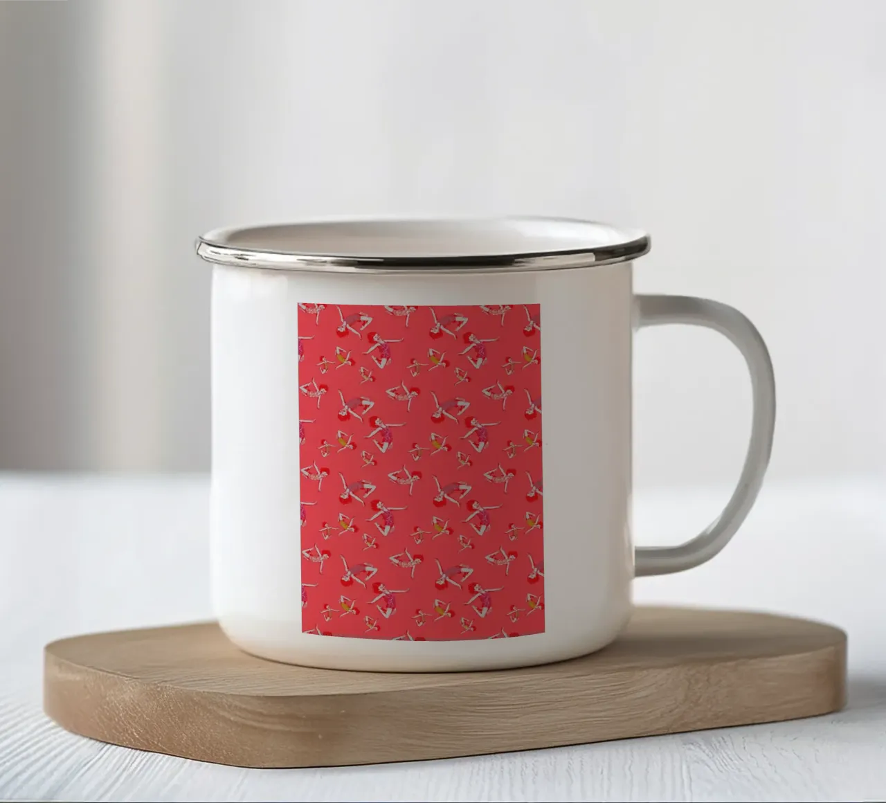 Salto di gioia - Modello tazza in smalto da La Belette Rose