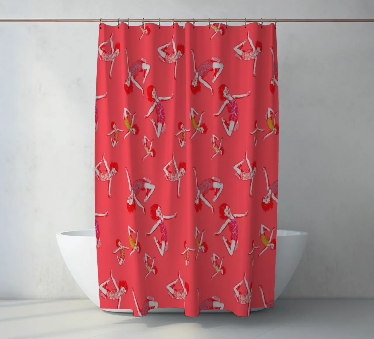 Jump For Joy - Pattern shower curtain by La Belette Rose