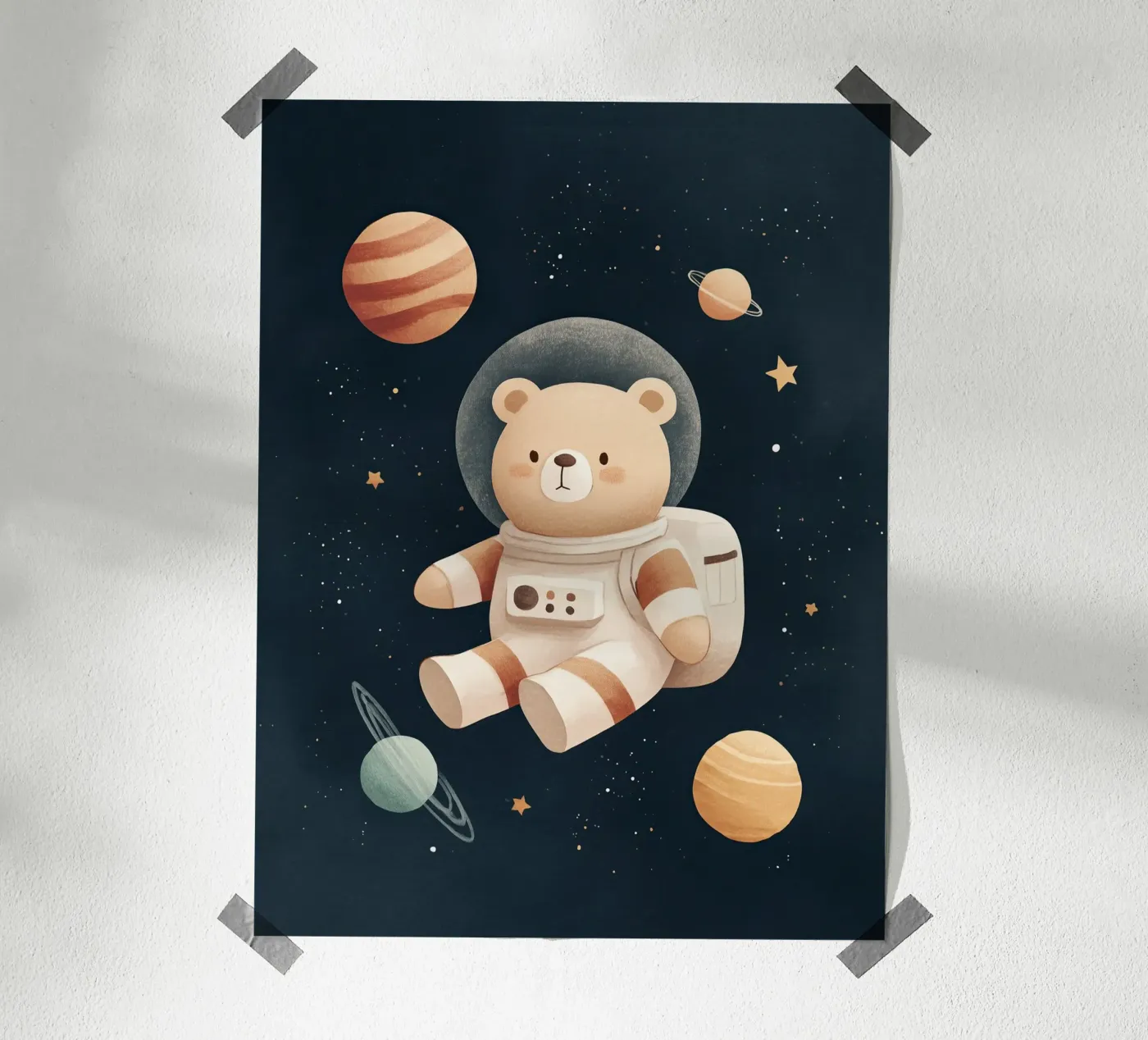 Space Bear poster van Lilo