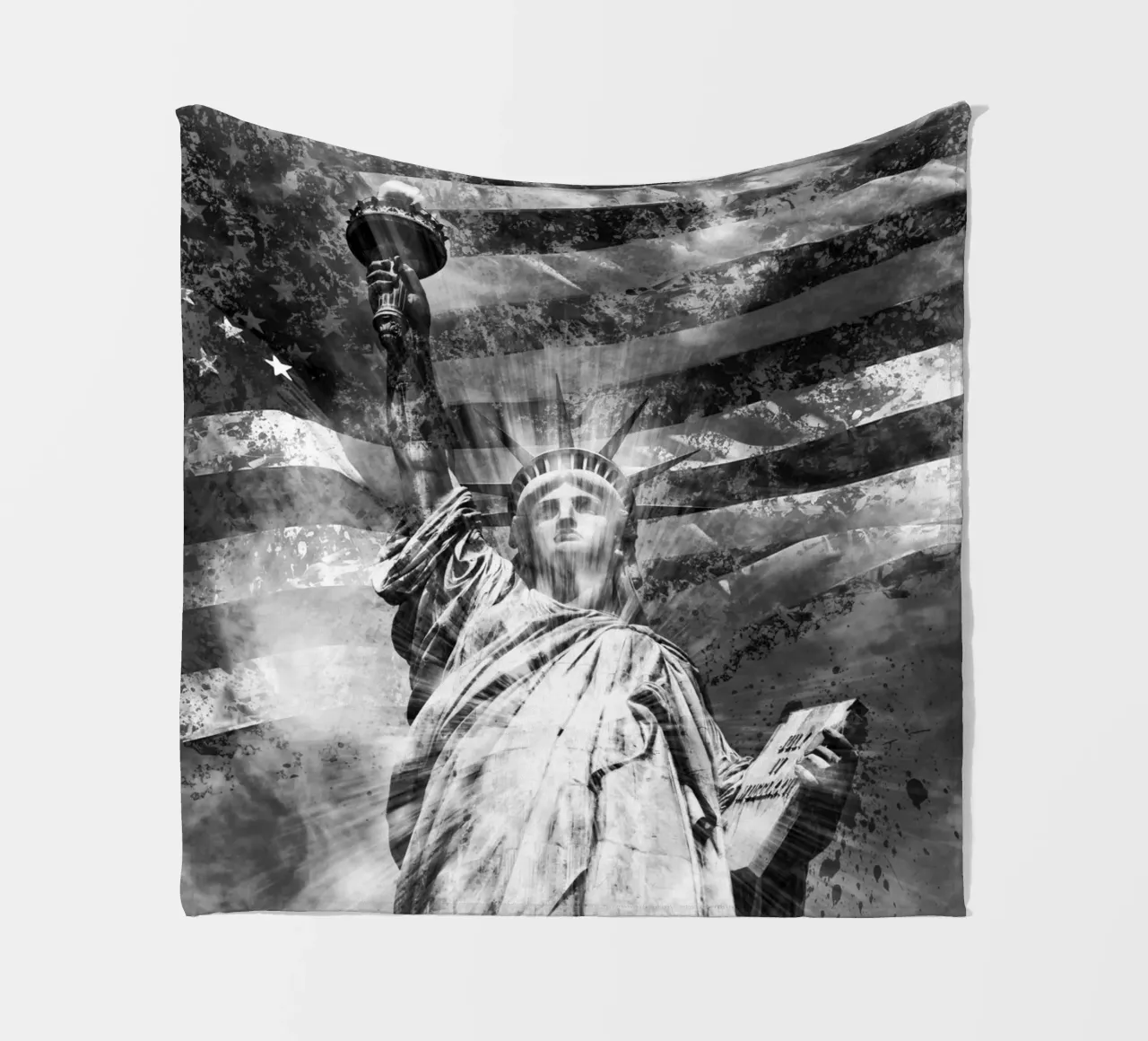 Arte monocromatica STATUA DELLA LIBERTÀ coperta in pile da Melanie Viola