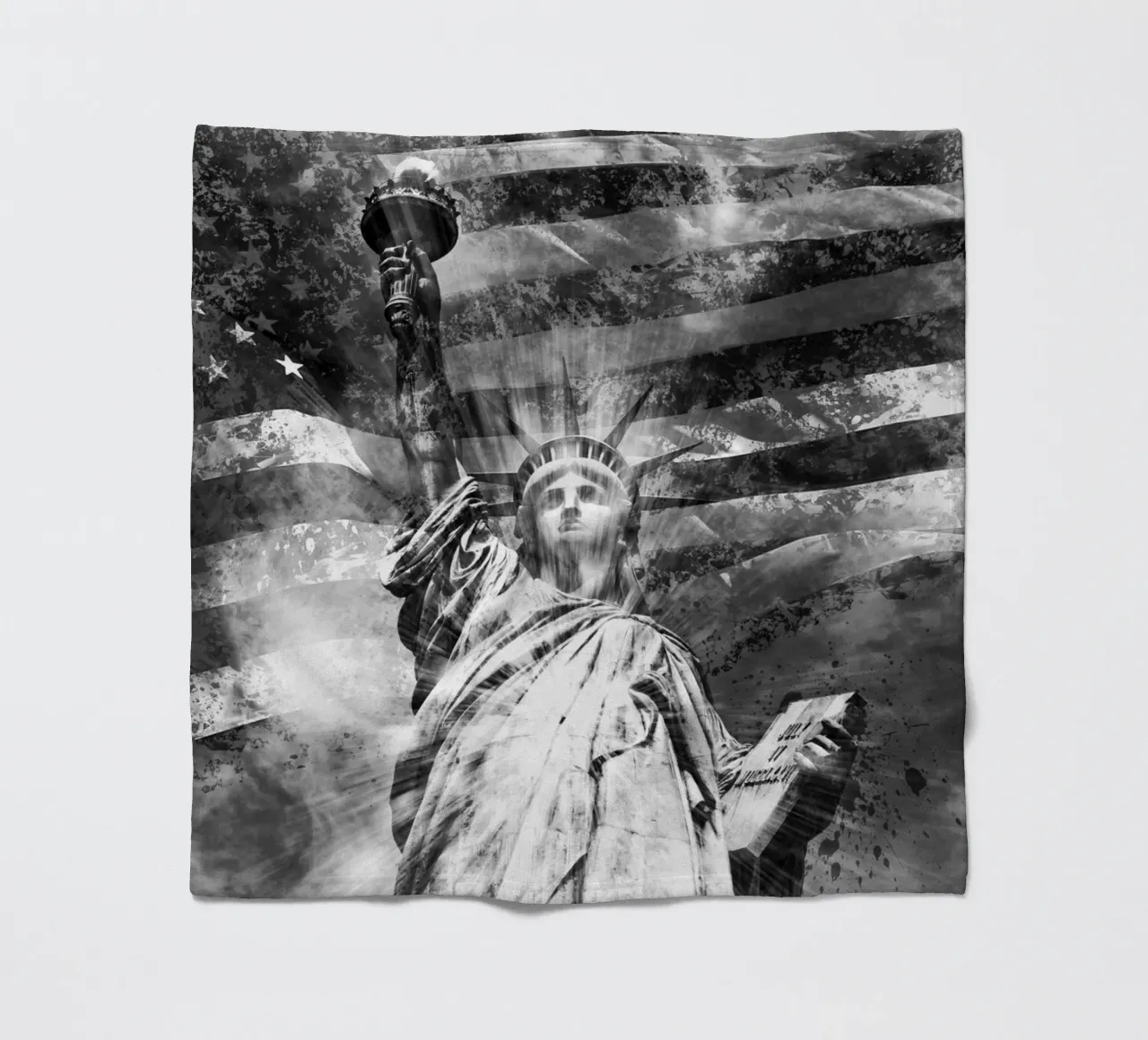 Arte monocromatica STATUA DELLA LIBERTÀ coperta in pile da Melanie Viola