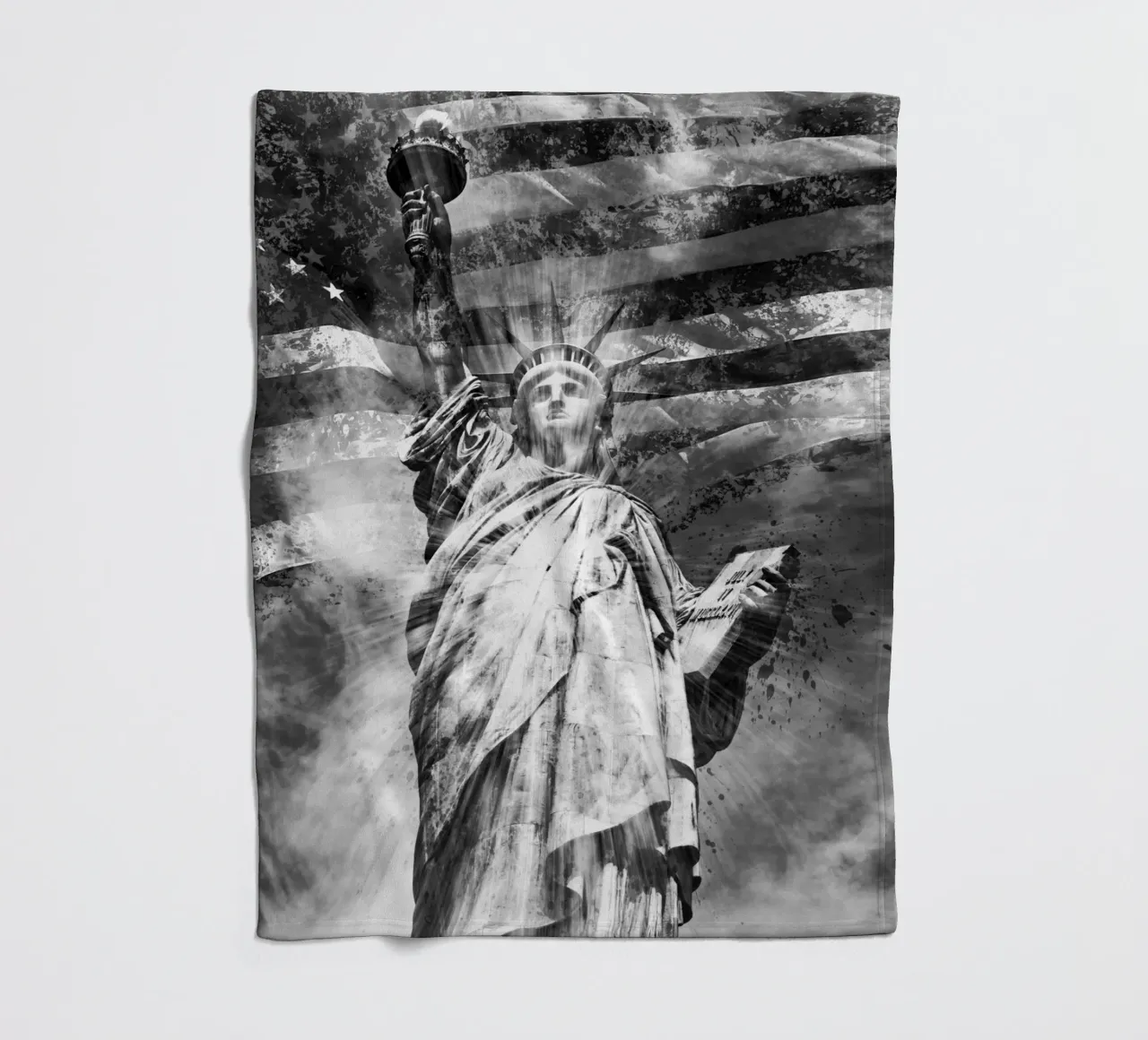 Arte monocromatica STATUA DELLA LIBERTÀ coperta in pile da Melanie Viola