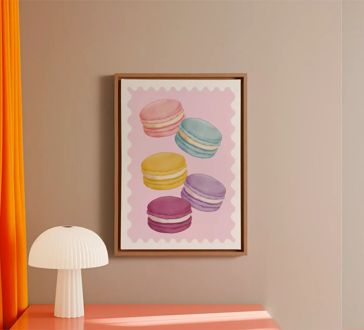 Macarons canvas van Funkydays