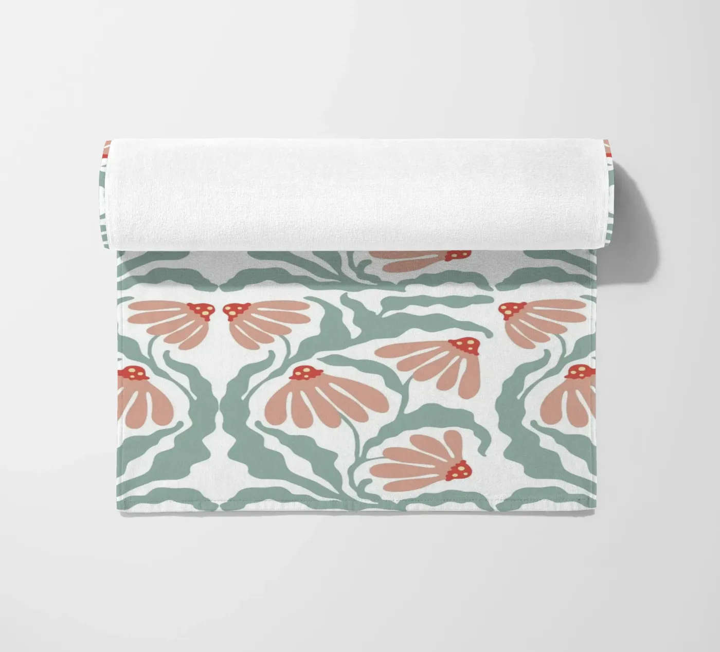 Retro flowers pattern telo mare da Happypatterns