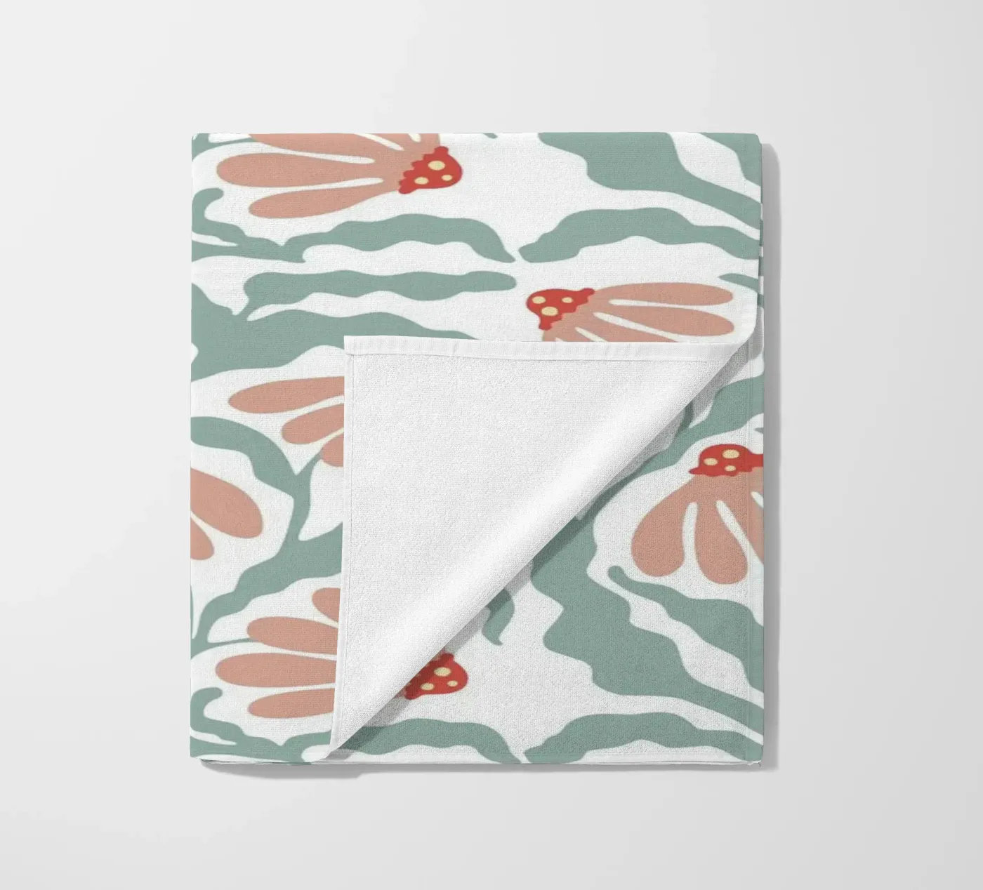 Retro flowers pattern telo mare da Happypatterns