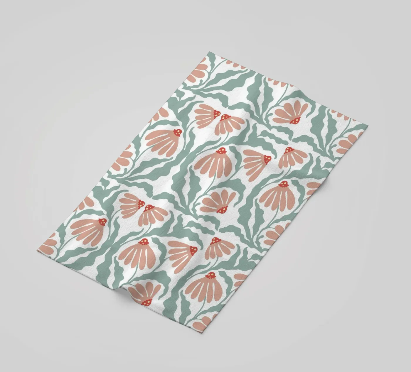 Retro flowers pattern telo mare da Happypatterns