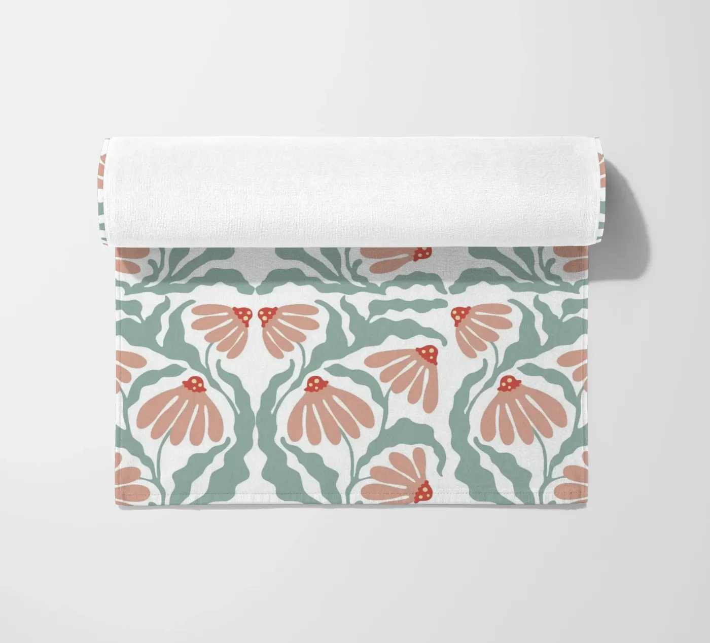 Retro flowers pattern telo mare da Happypatterns