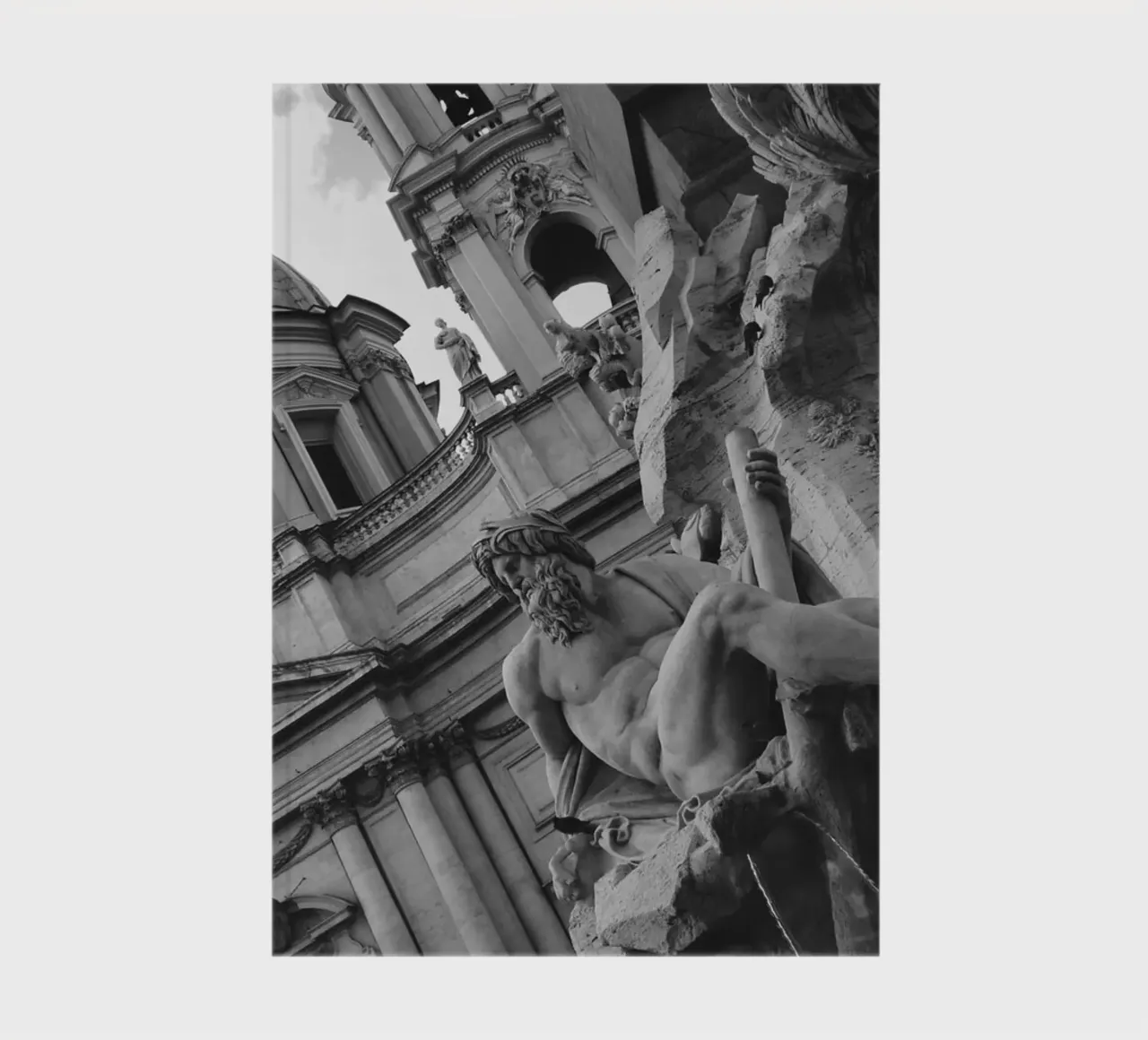 Fontein van de rivieren: prachtig standbeeld op Piazza Navona, Rome notitieboek van Ben & Clo creations