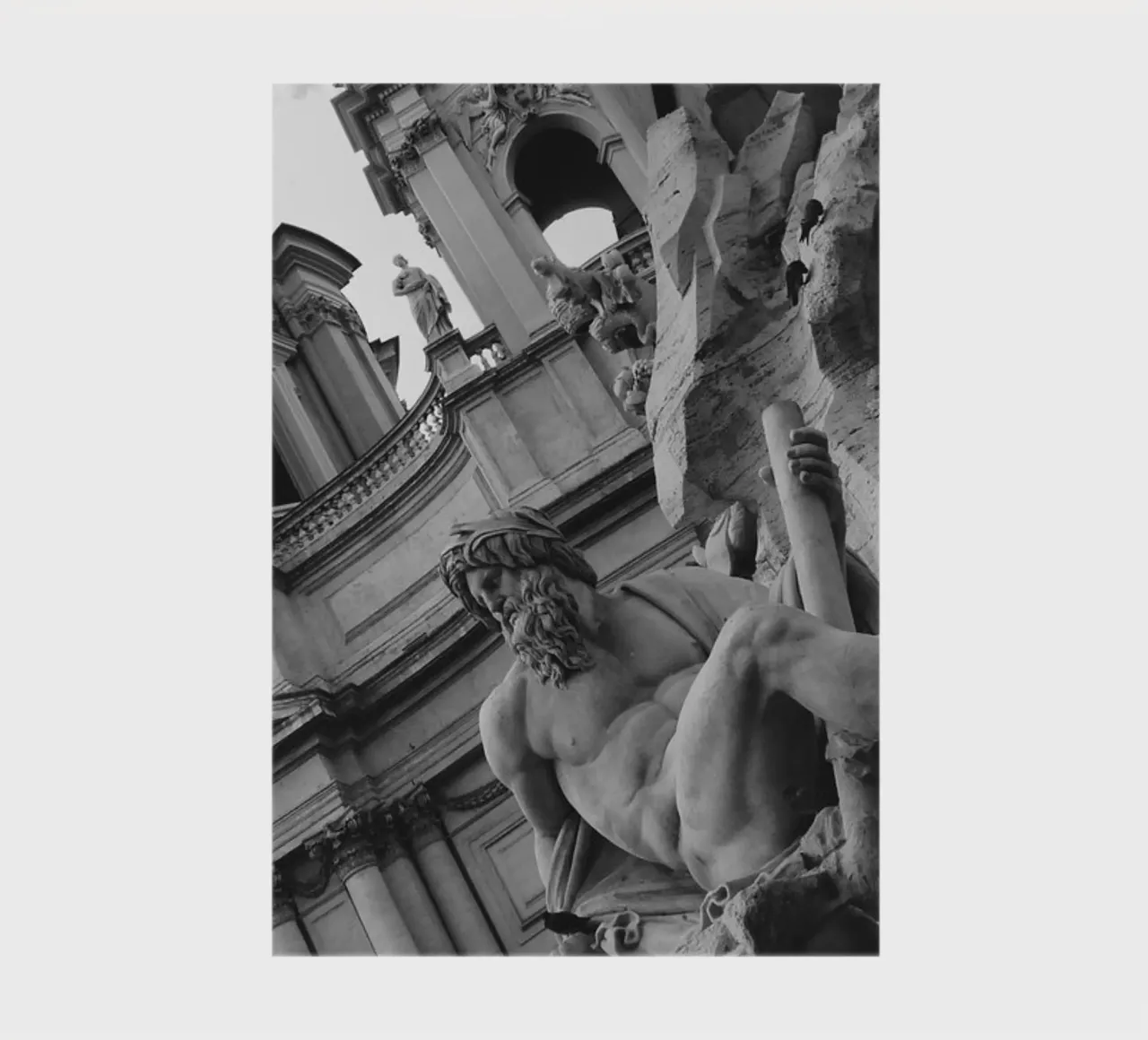 Fontein van de rivieren: prachtig standbeeld op Piazza Navona, Rome notitieboek van Ben & Clo creations