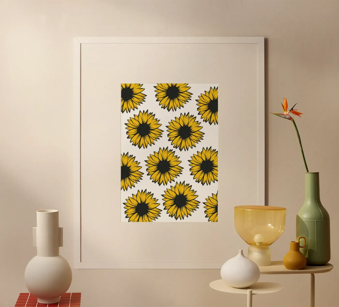Sunflowers poster by Happypatterns