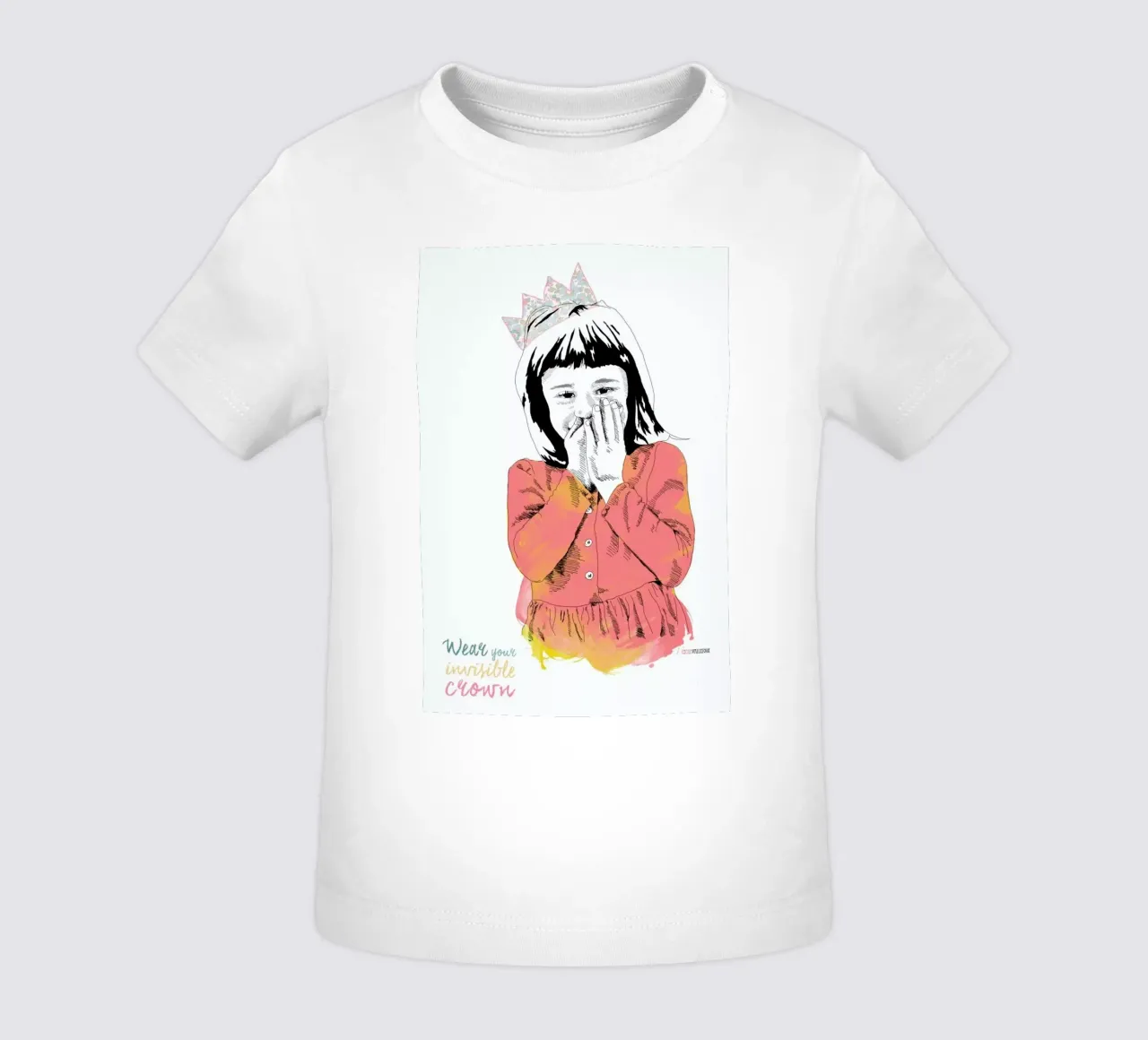 The Invisible Crown baby t-shirt by La Belette Rose