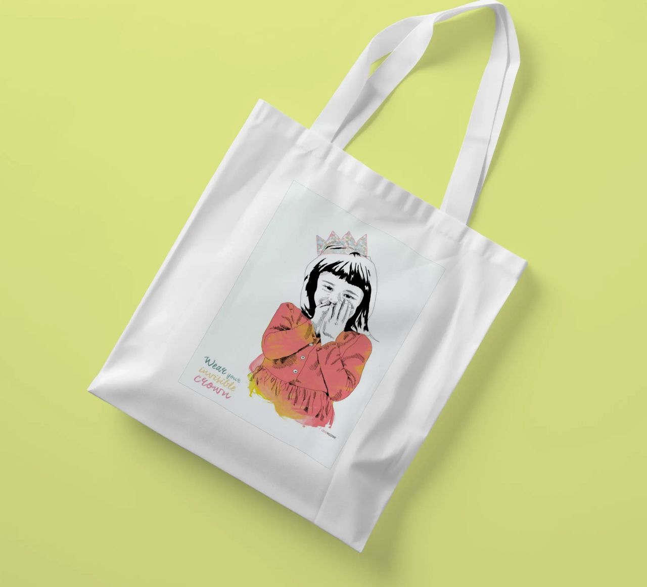 The Invisible Crown borsa in juta da La Belette Rose