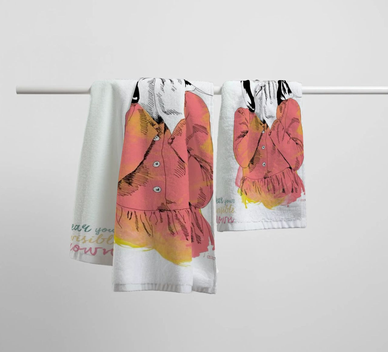 The Invisible Crown asciugamano da bagno da La Belette Rose