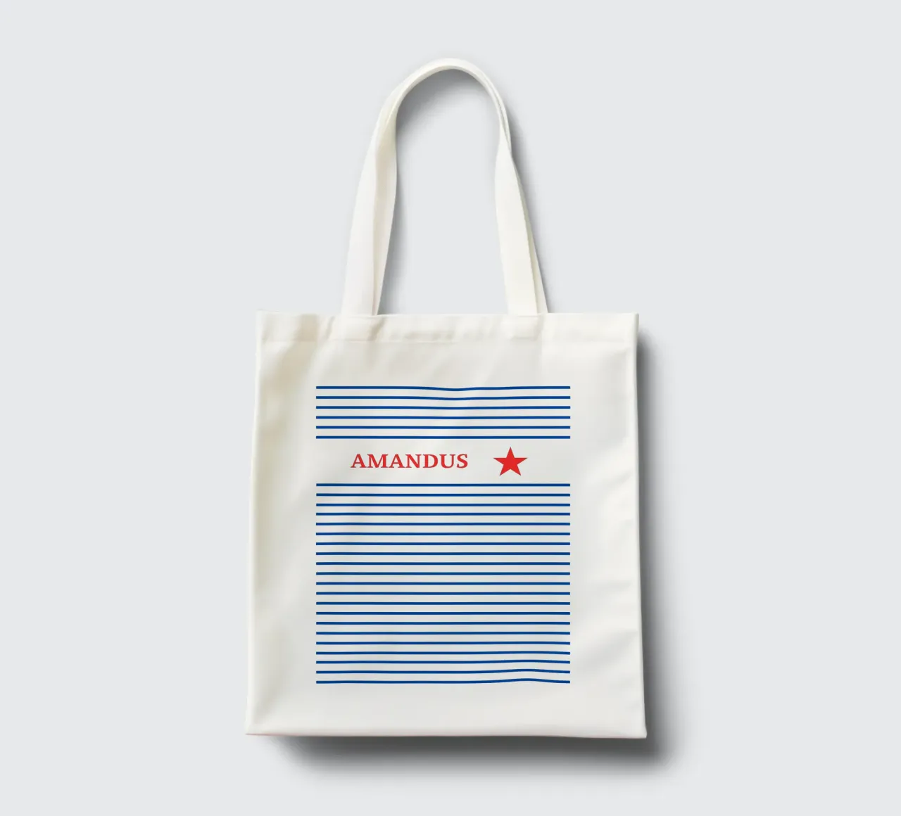 Streifen mit Herz oder Stern borsa in juta da Ohkimiko
