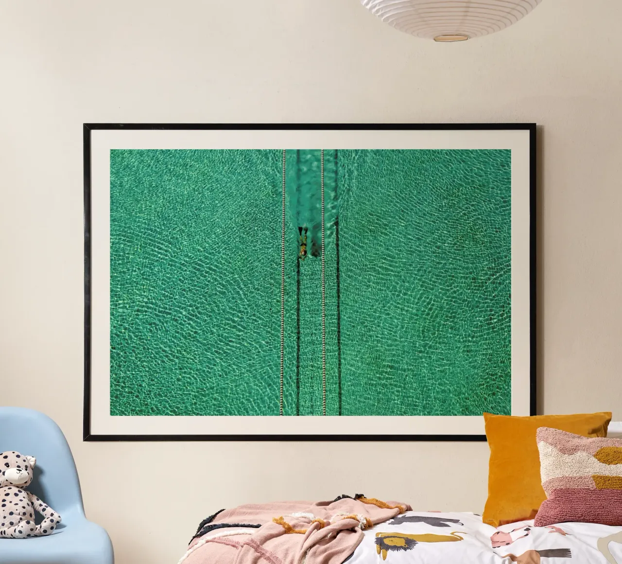Swimmer - Hossein Nikzad Amoli poster con telaio in plastica da Pictufy