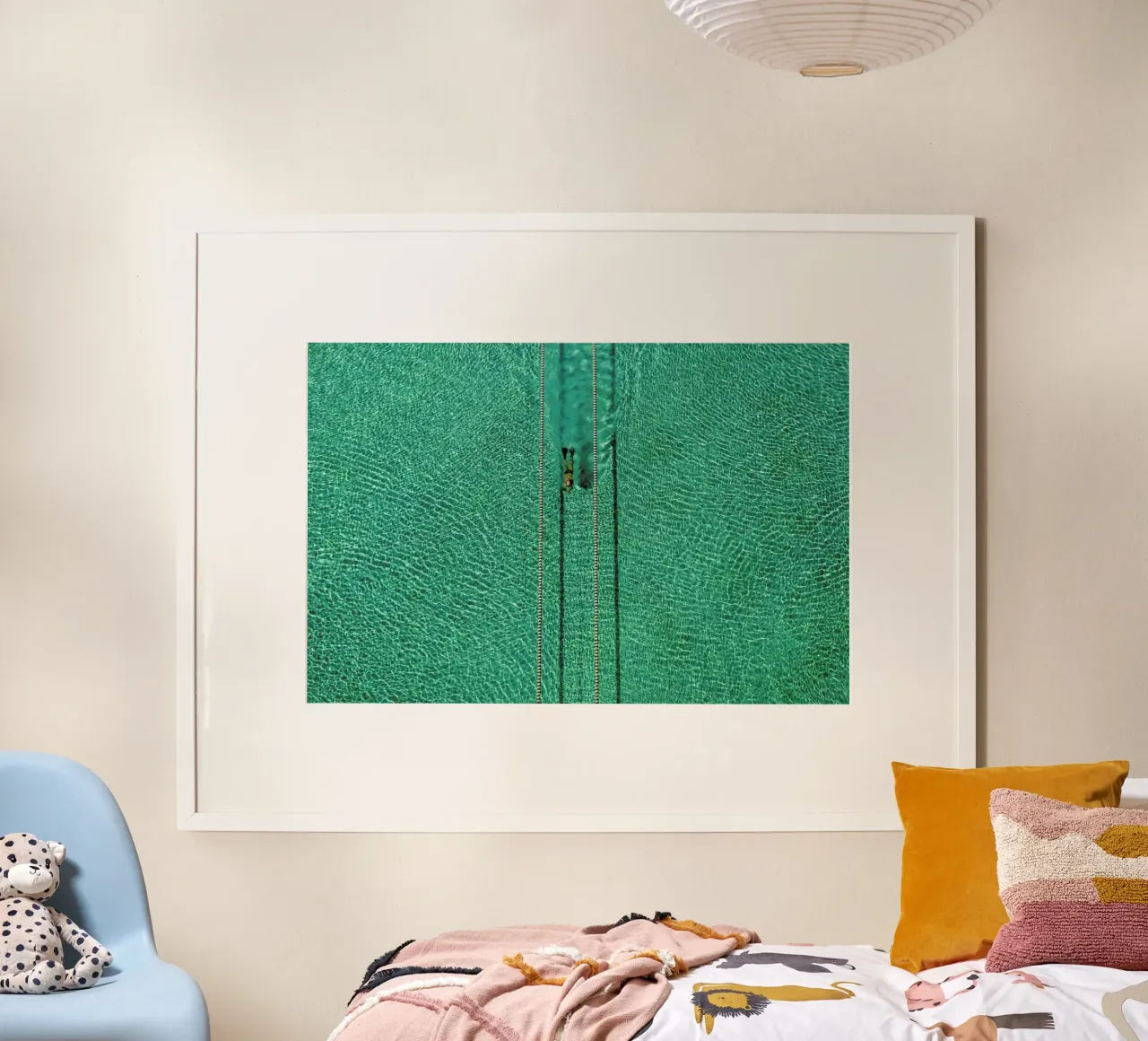 Swimmer - Hossein Nikzad Amoli poster con telaio in plastica da Pictufy