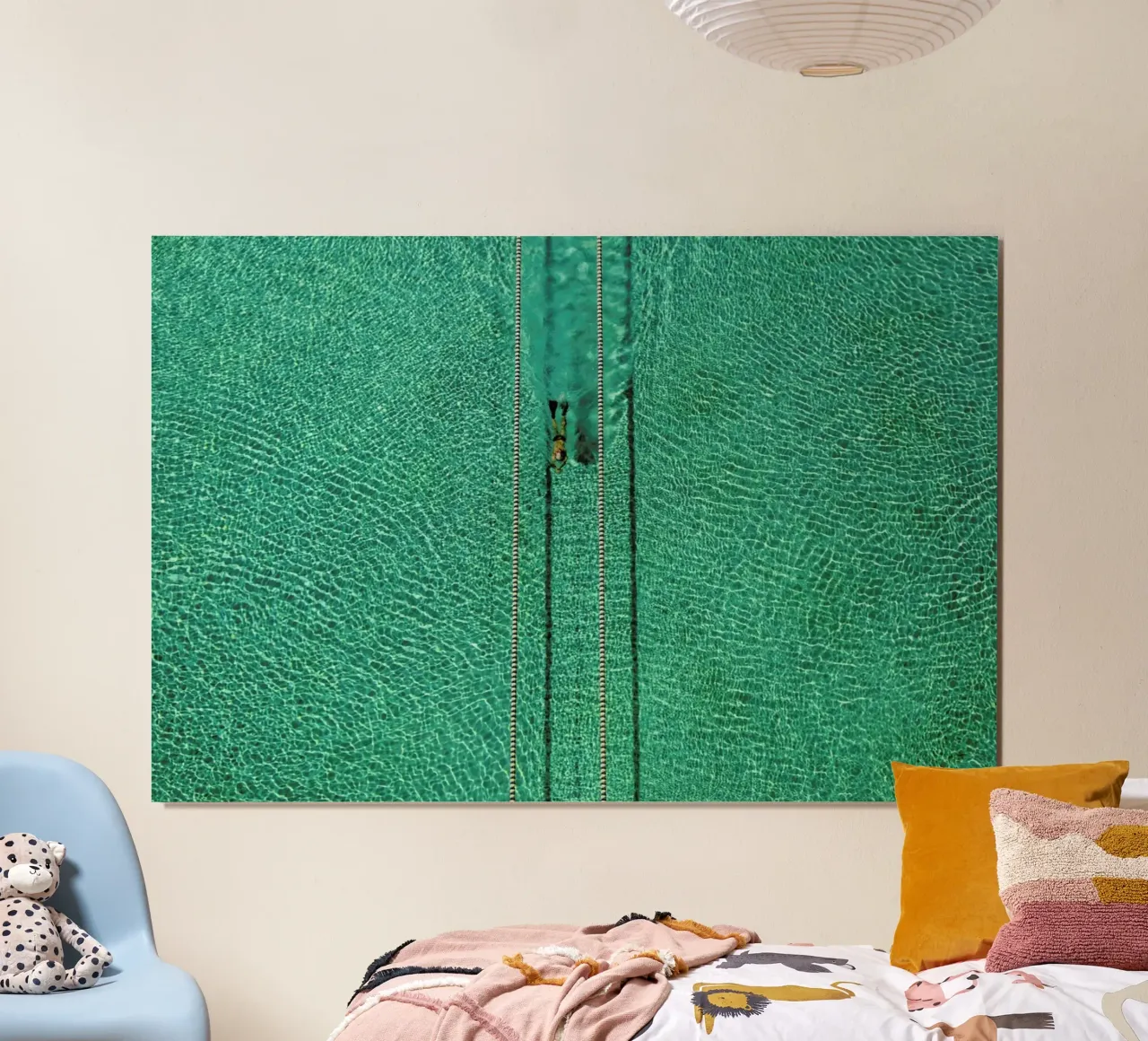 Swimmer - Hossein Nikzad Amoli poster con telaio in plastica da Pictufy