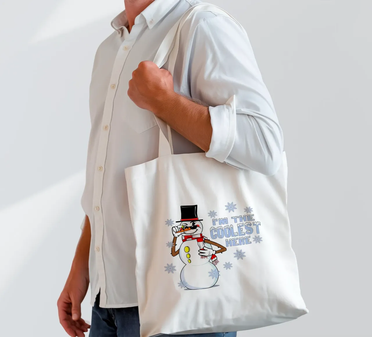 Il pupazzo di neve cool borsa in juta da sillyindustries