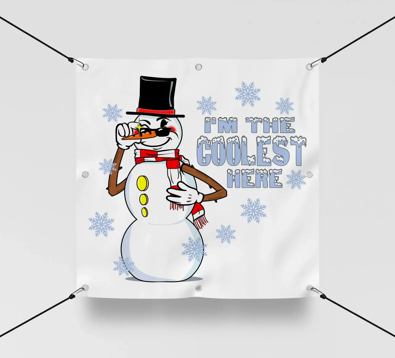 Il pupazzo di neve cool telo in pvc da sillyindustries
