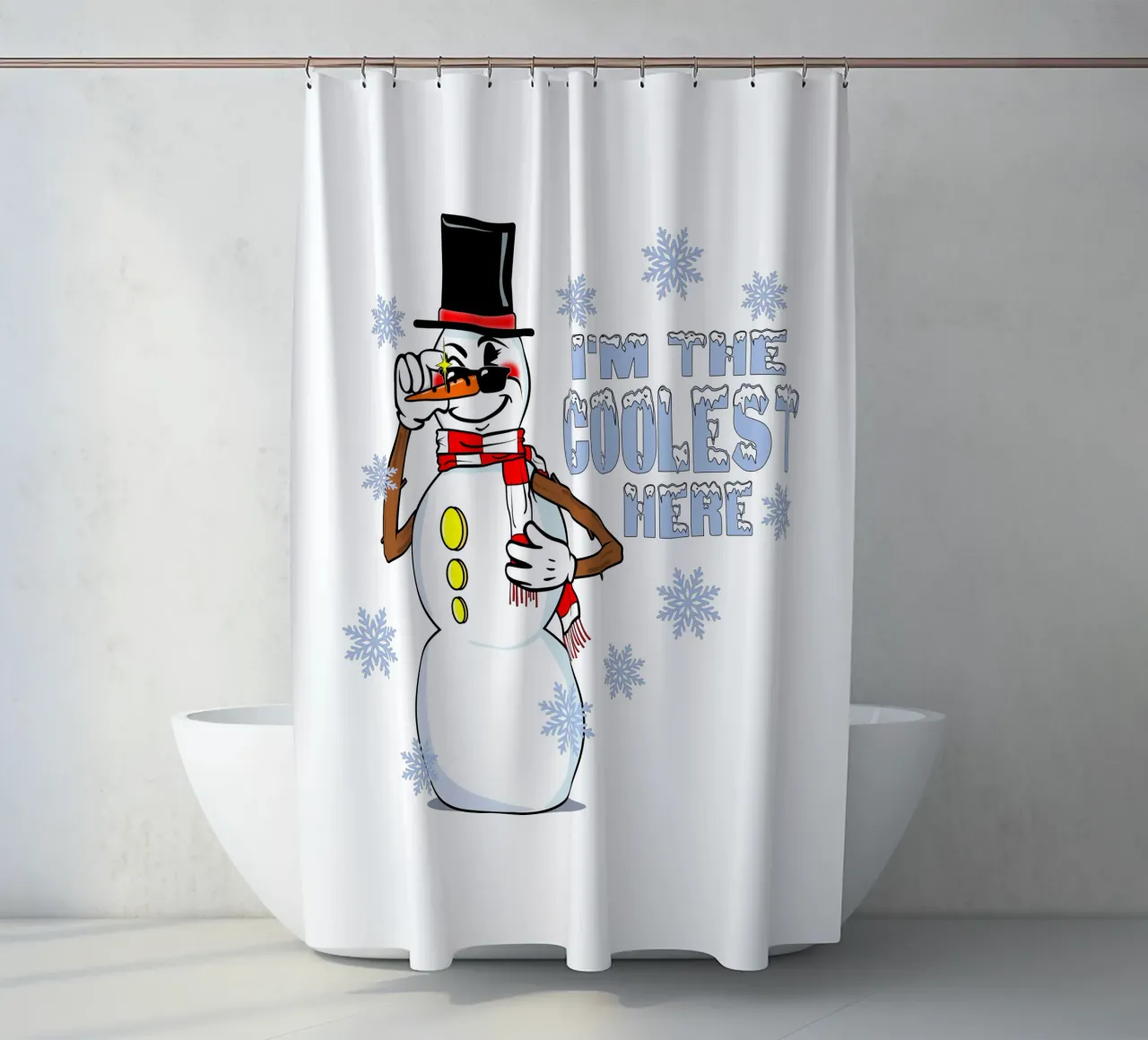 Il pupazzo di neve cool tenda da doccia da sillyindustries
