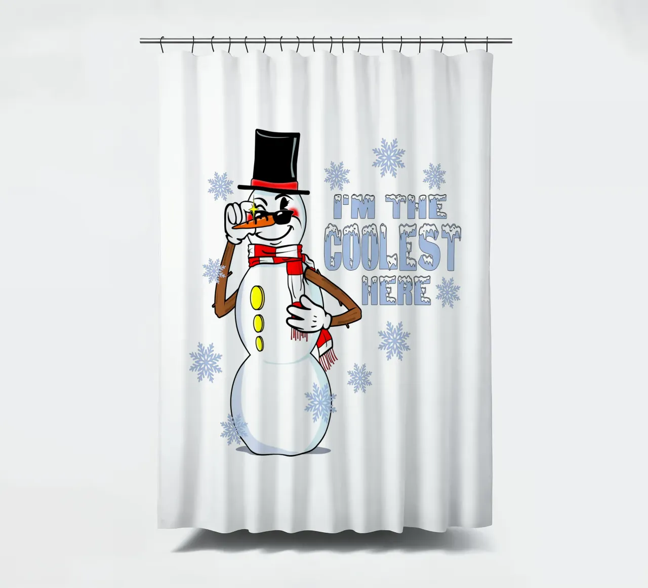 Il pupazzo di neve cool tenda da doccia da sillyindustries