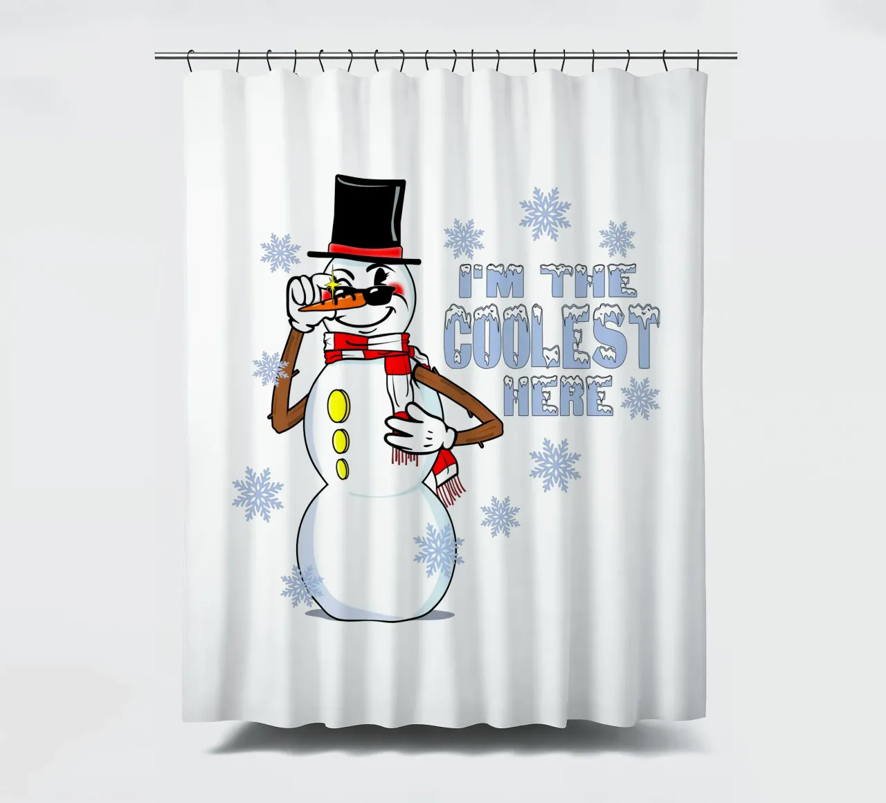 Il pupazzo di neve cool tenda da doccia da sillyindustries