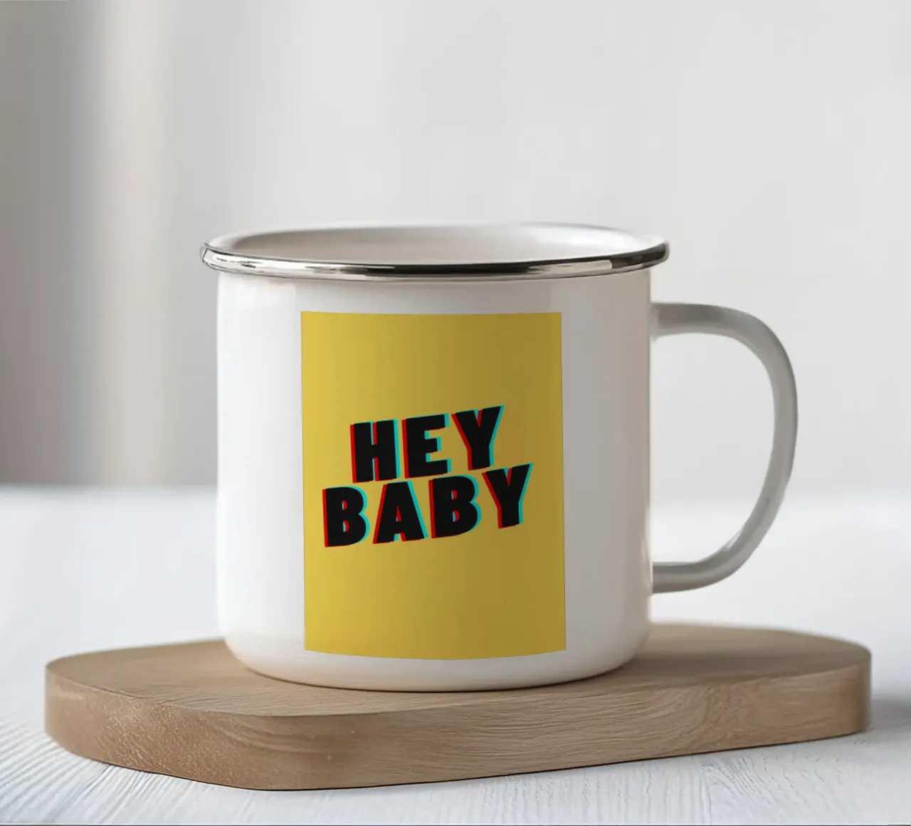 Hey baby tazza in smalto da Proper job studio
