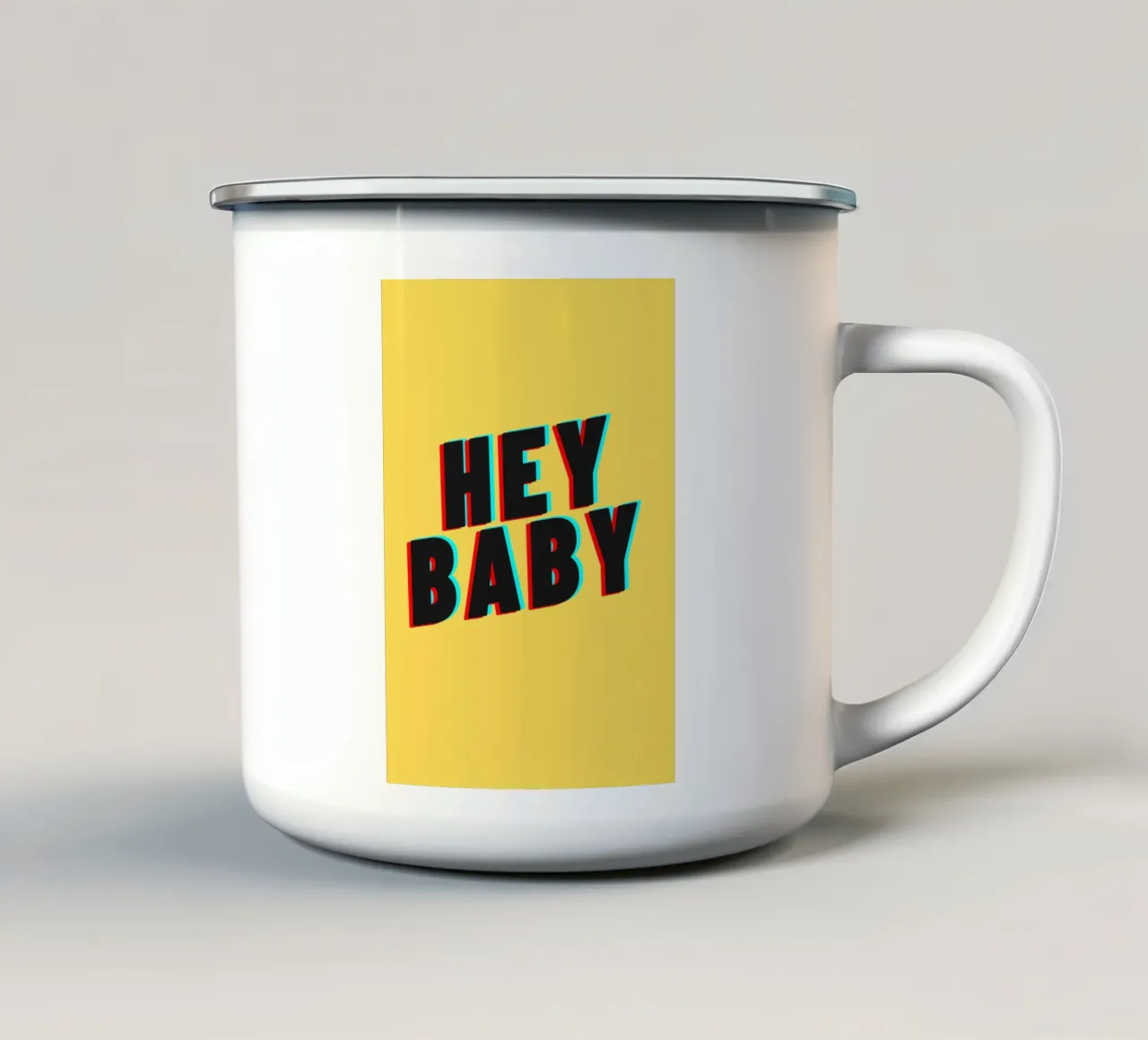 Hey baby tazza in smalto da Proper job studio