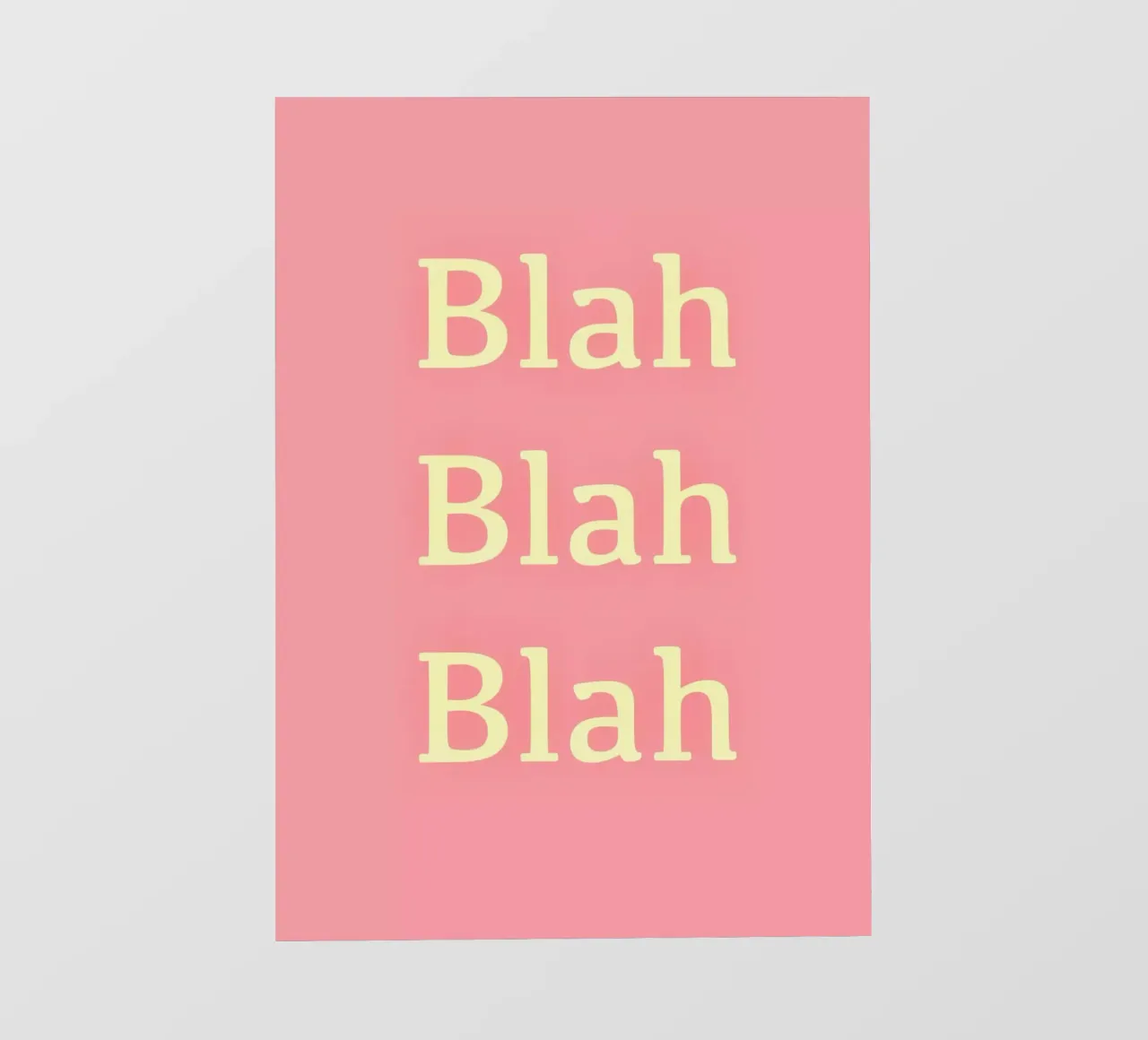 Blah Blah Blah telo in pvc da Proper job studio