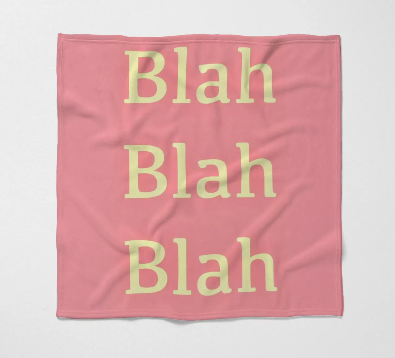 Blah Blah Blah coperta in pile da Proper job studio