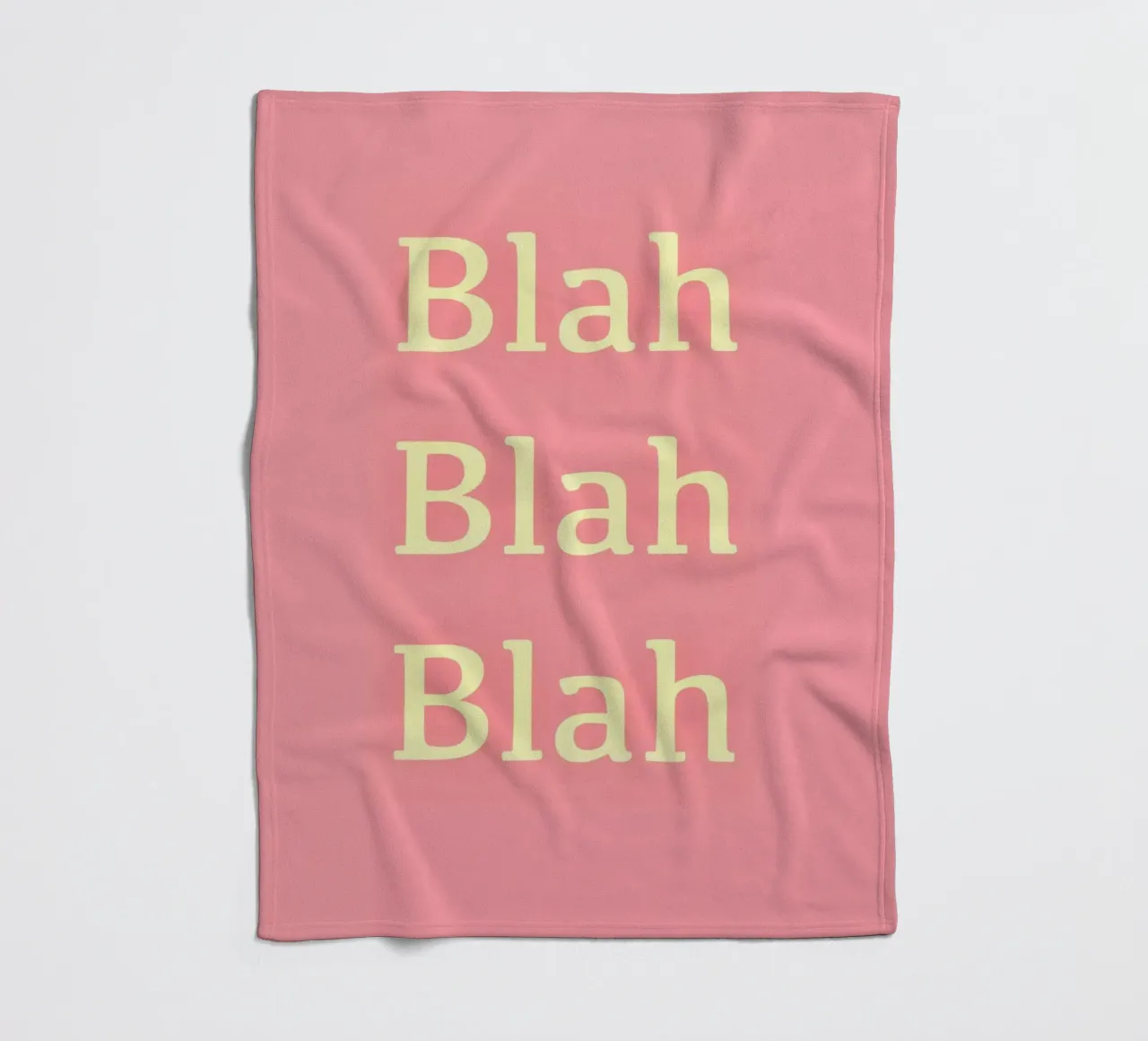 Blah Blah Blah coperta in pile da Proper job studio