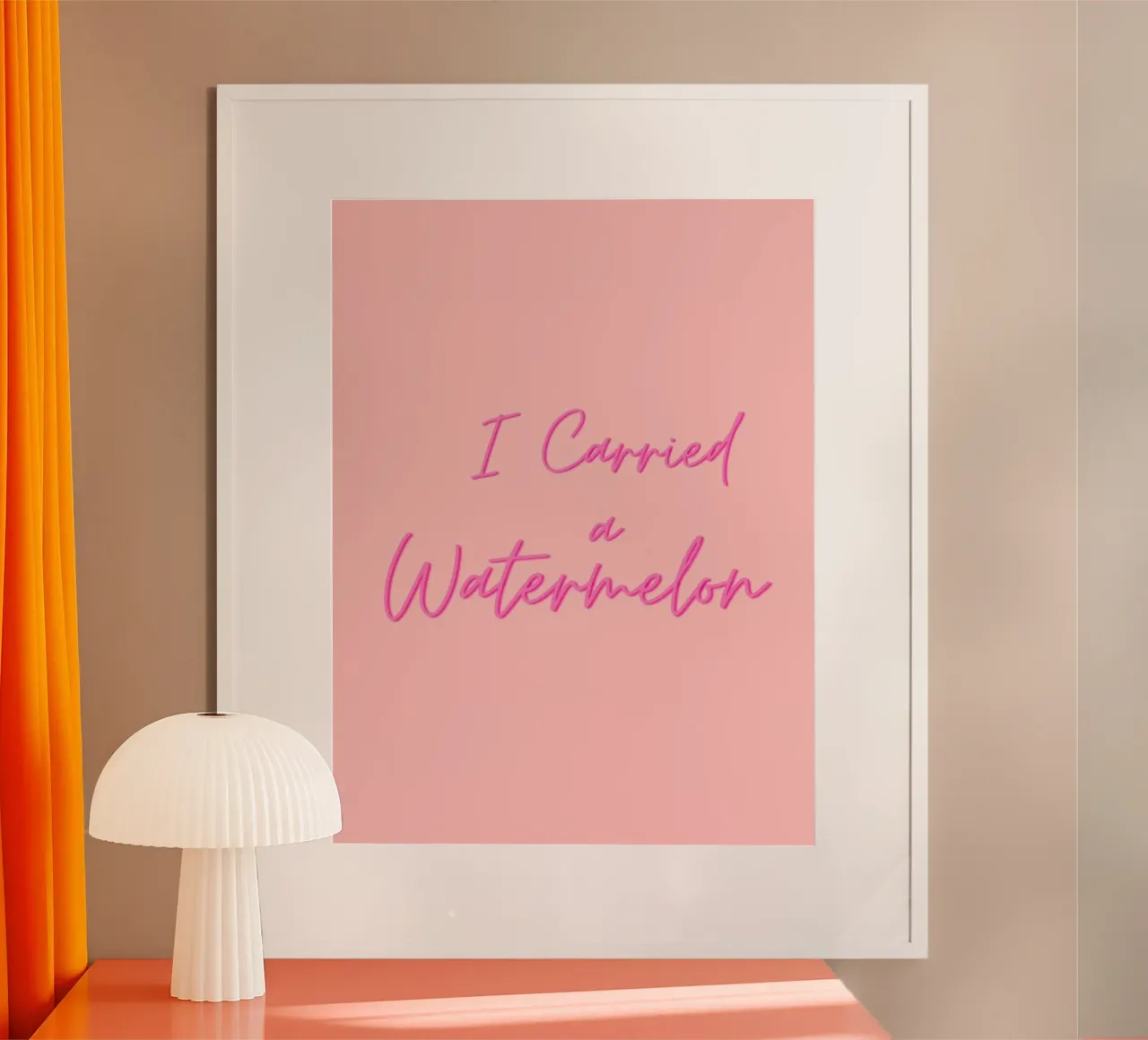 Dirty Dancing watermelon quote poster with aluminum frame by Proper job studio