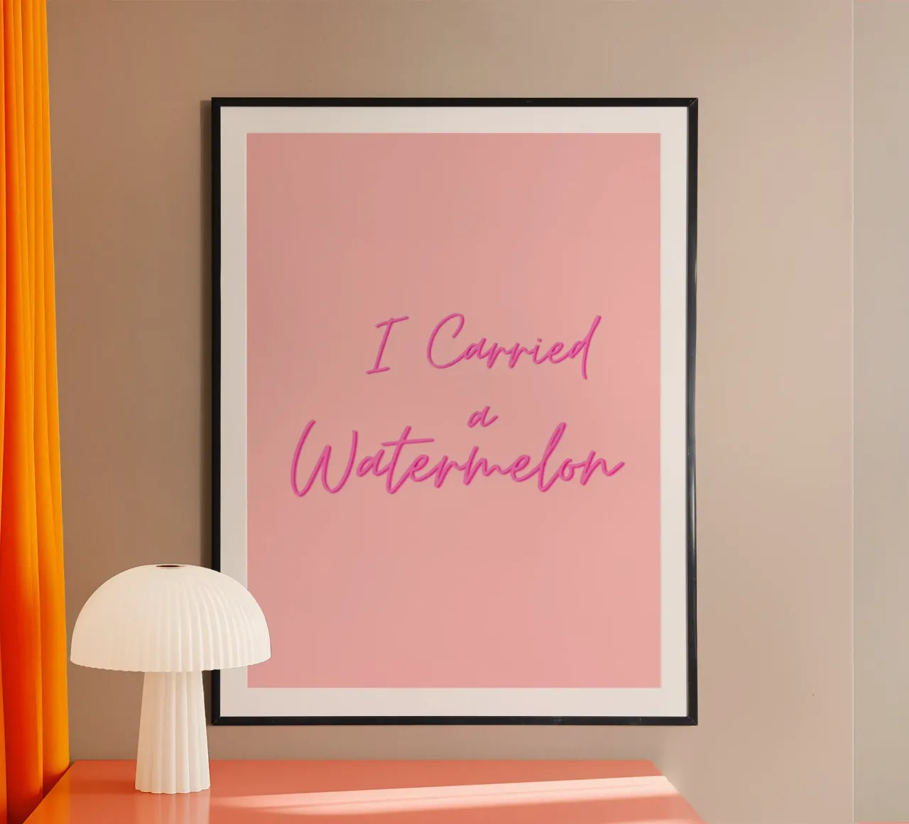 Dirty Dancing watermelon quote poster with aluminum frame by Proper job studio