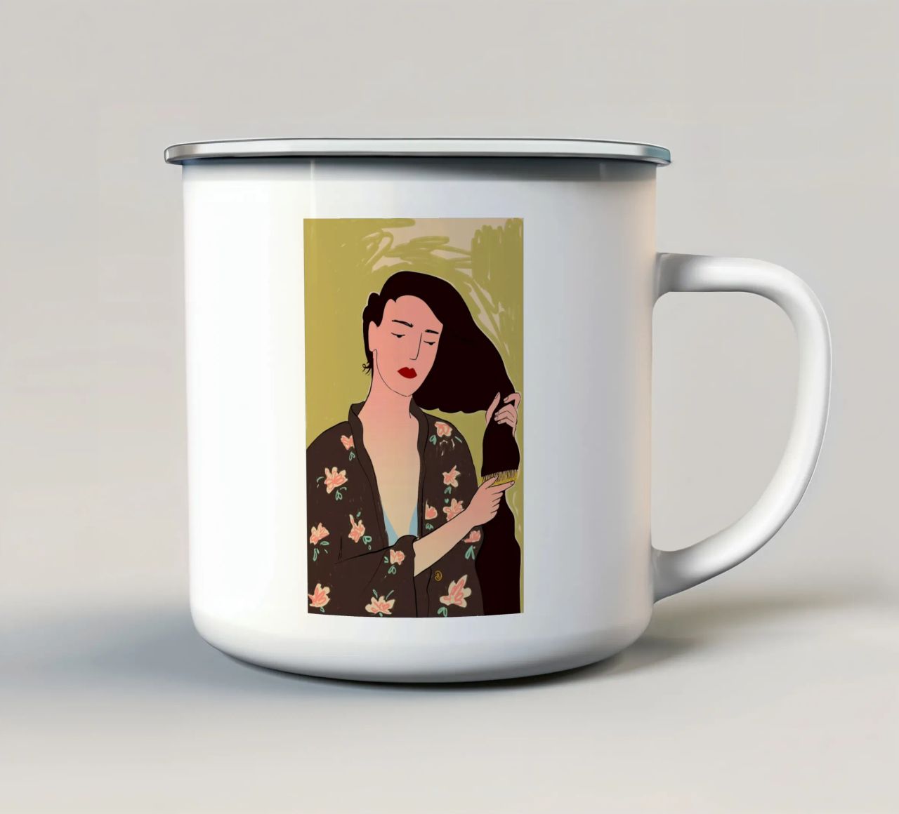 RITUALE DI CURA DI SÉ tazza in smalto da Sandra Poliakov