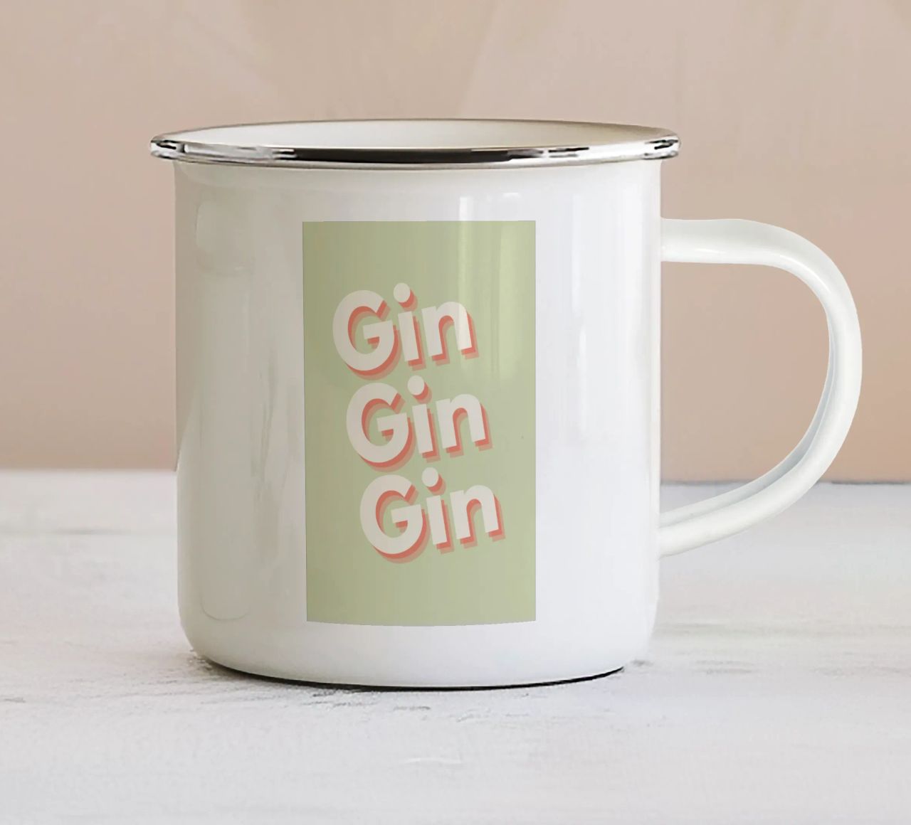 Gin Gin Gin tazza in smalto da Proper job studio