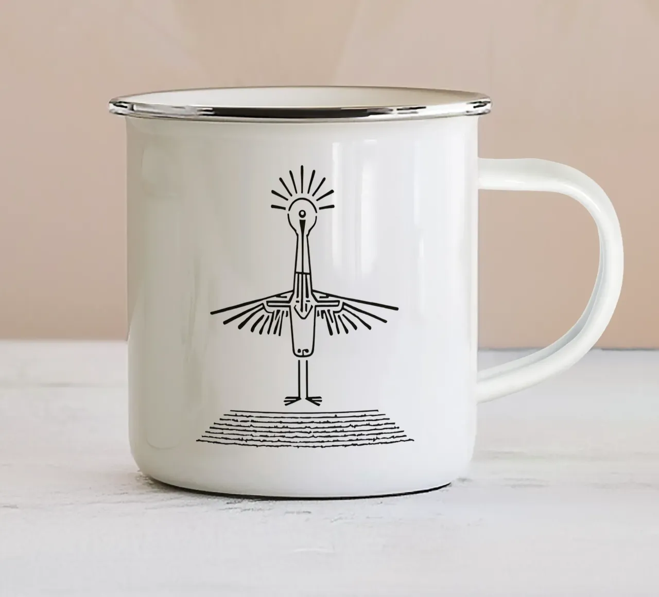 Inca 3 tazza in smalto da Rezh creations