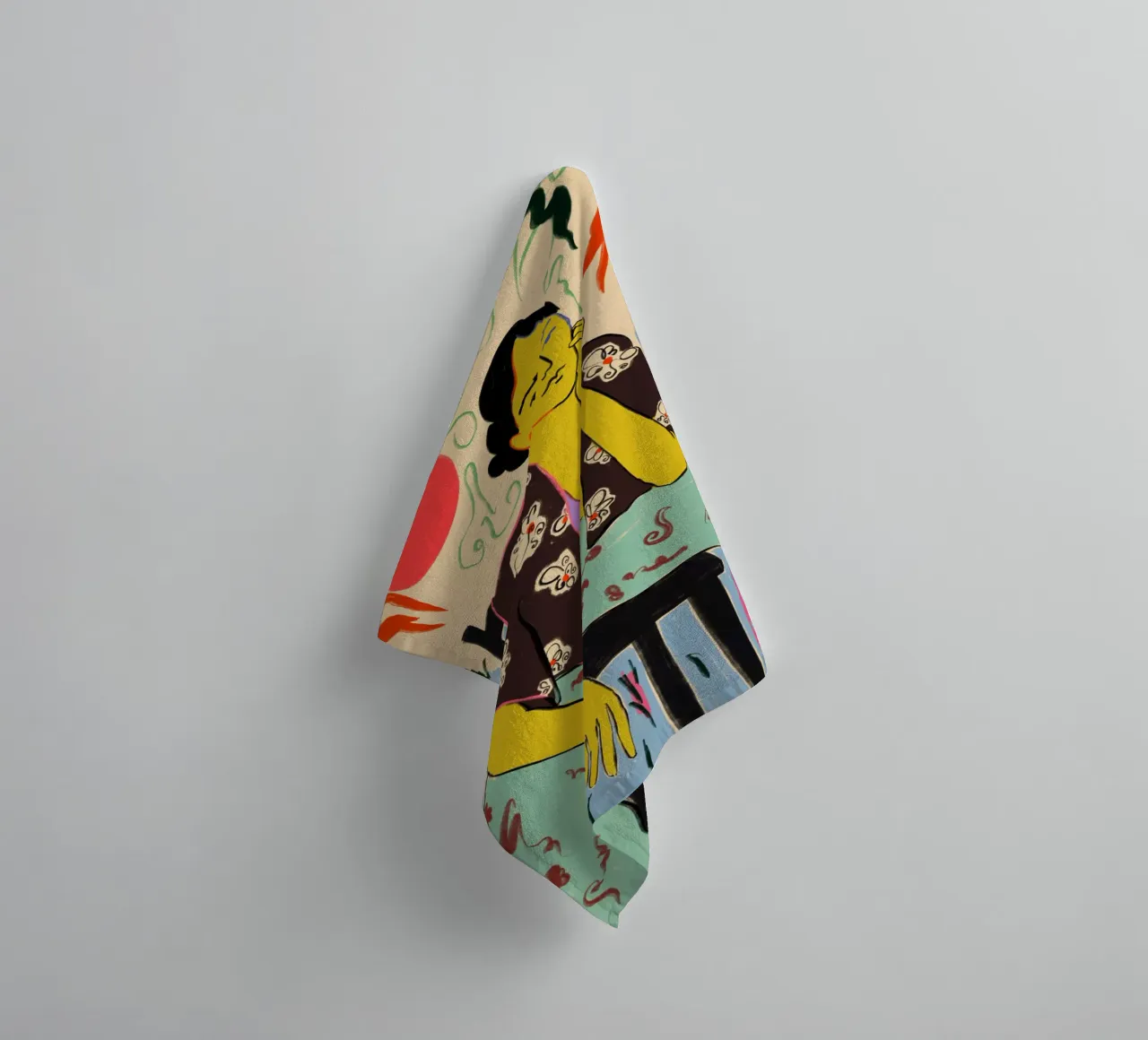SOLEIL ET VAGUES serviette de bain de Sandra Poliakov
