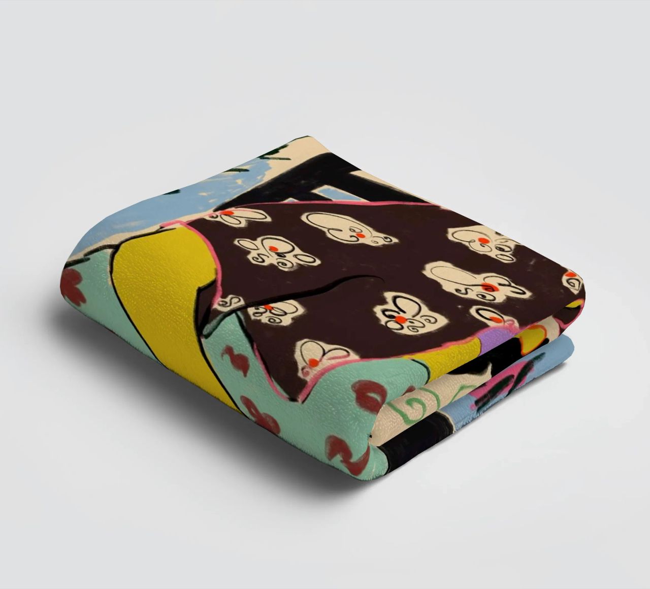 SUN AND WAVES towel by Sandra Poliakov