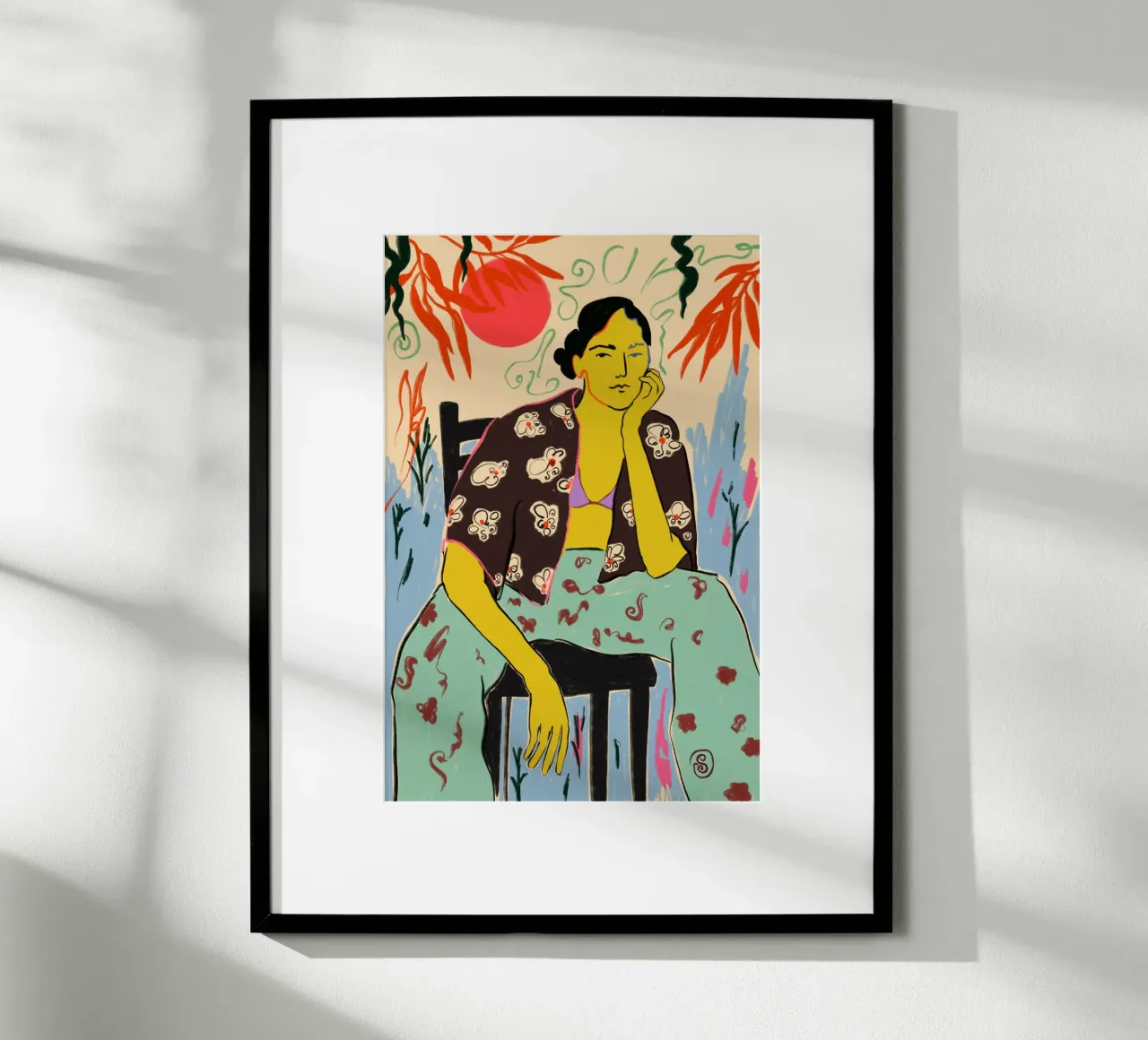 SOLE E ONDE poster con telaio in alluminio da Sandra Poliakov