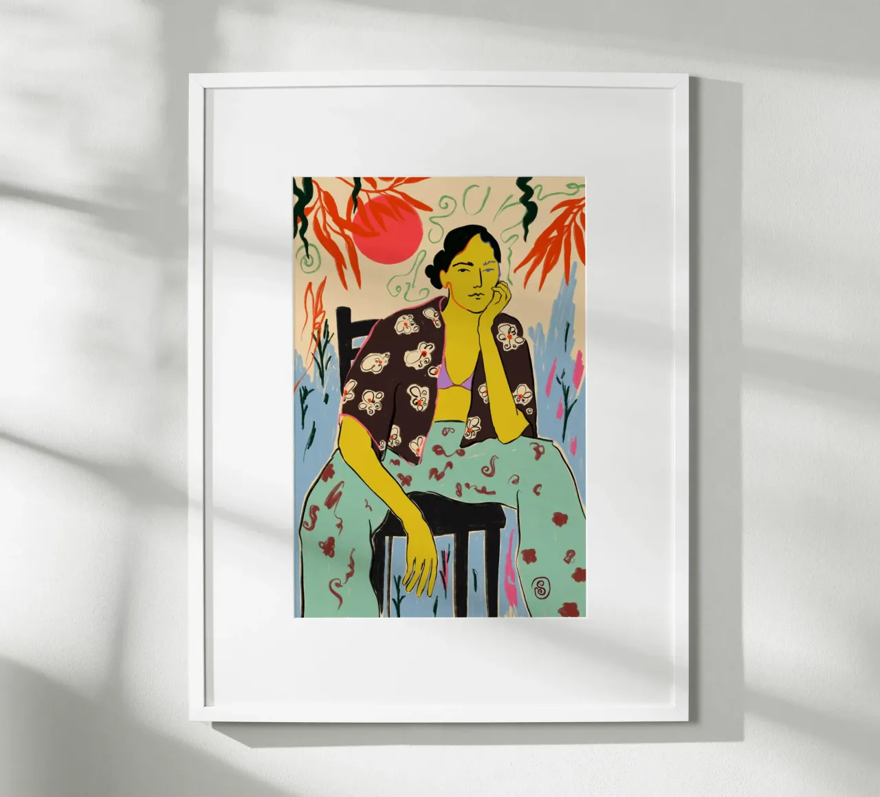 SOLE E ONDE poster con telaio in alluminio da Sandra Poliakov